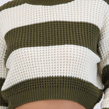 Sueter tejido ancho lineas