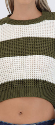 Sueter tejido ancho lineas