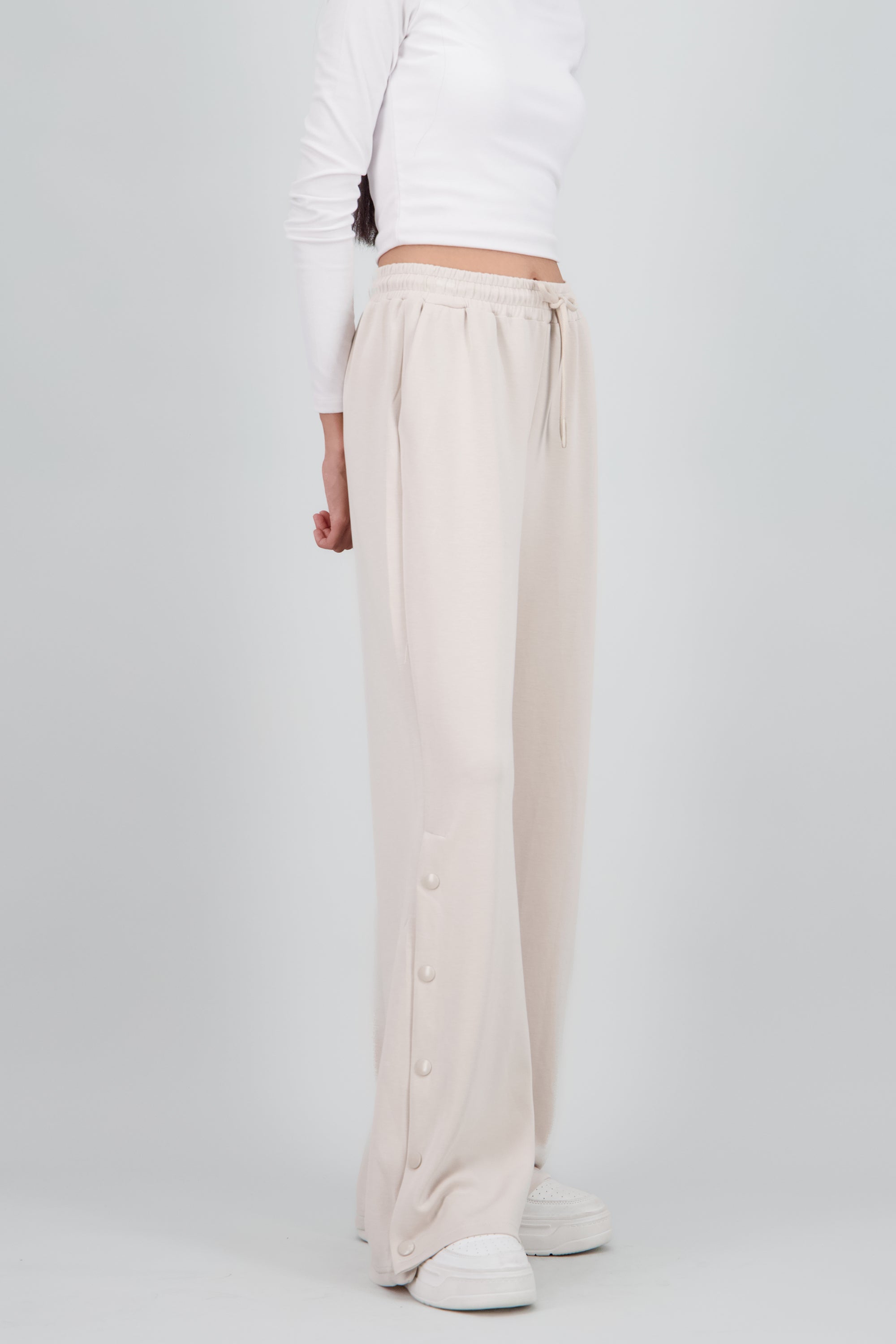 Pantalon liso recto BEIGE