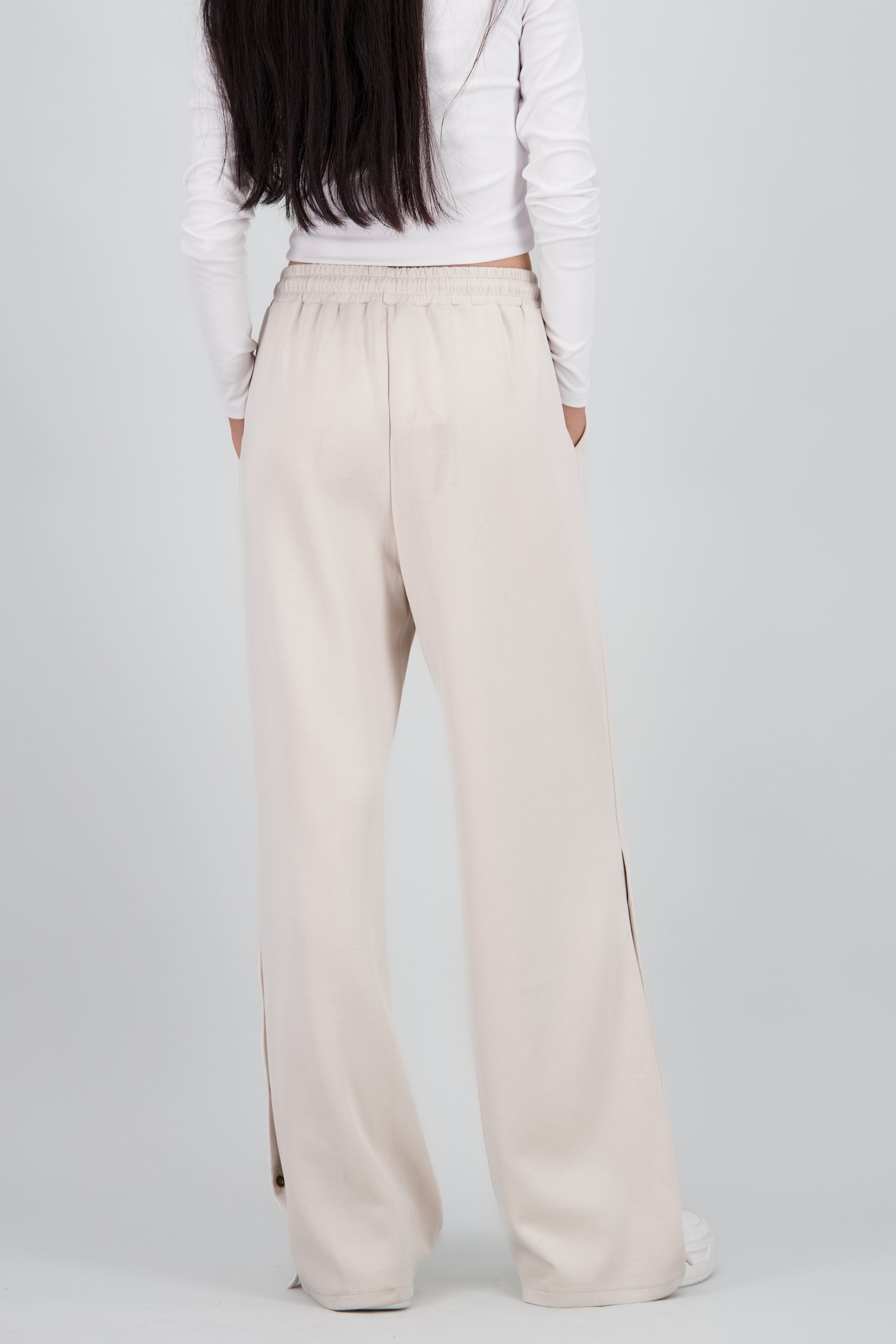 Pantalon liso recto BEIGE