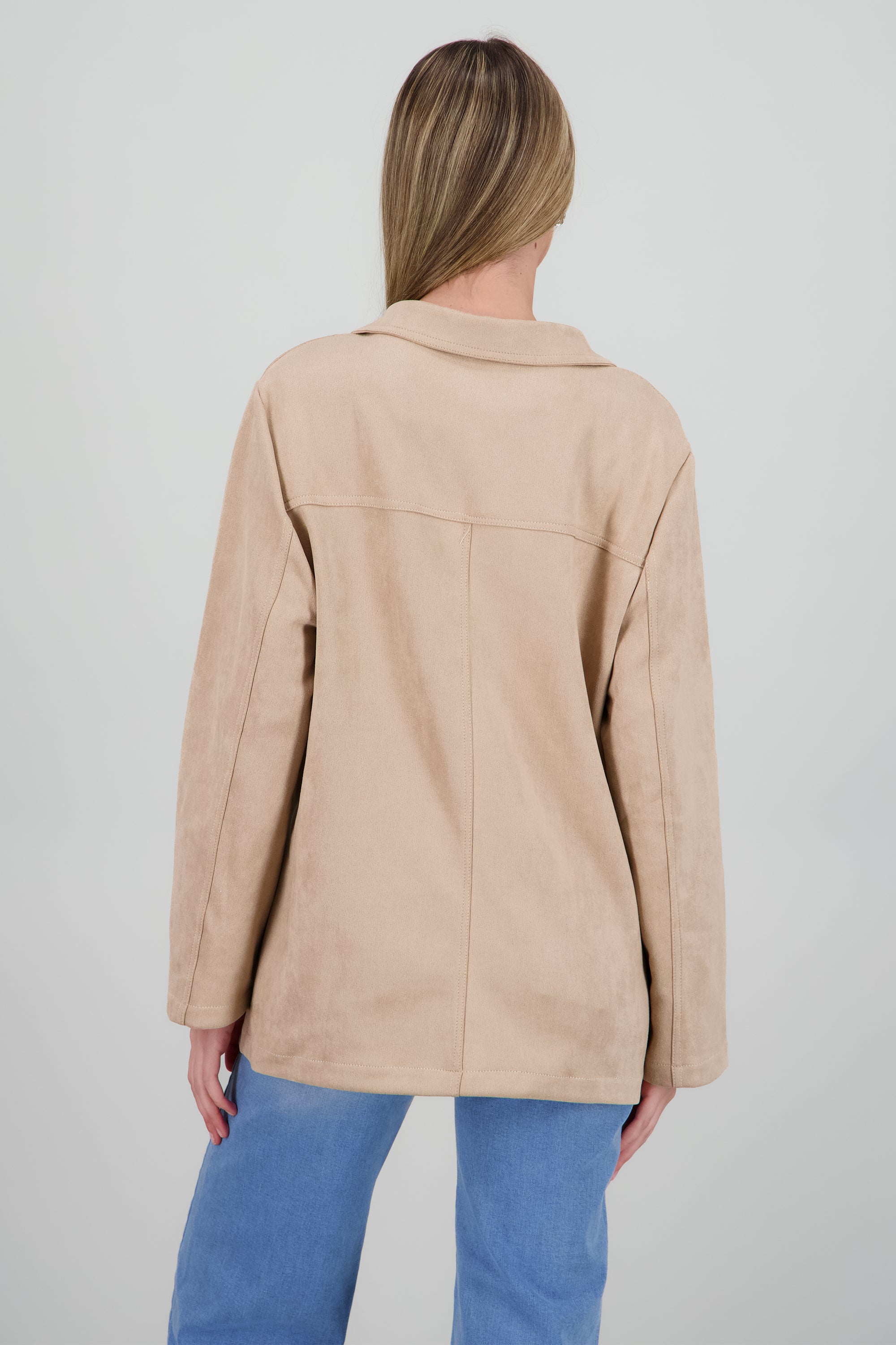 Sobrecamisa de gamuza BEIGE