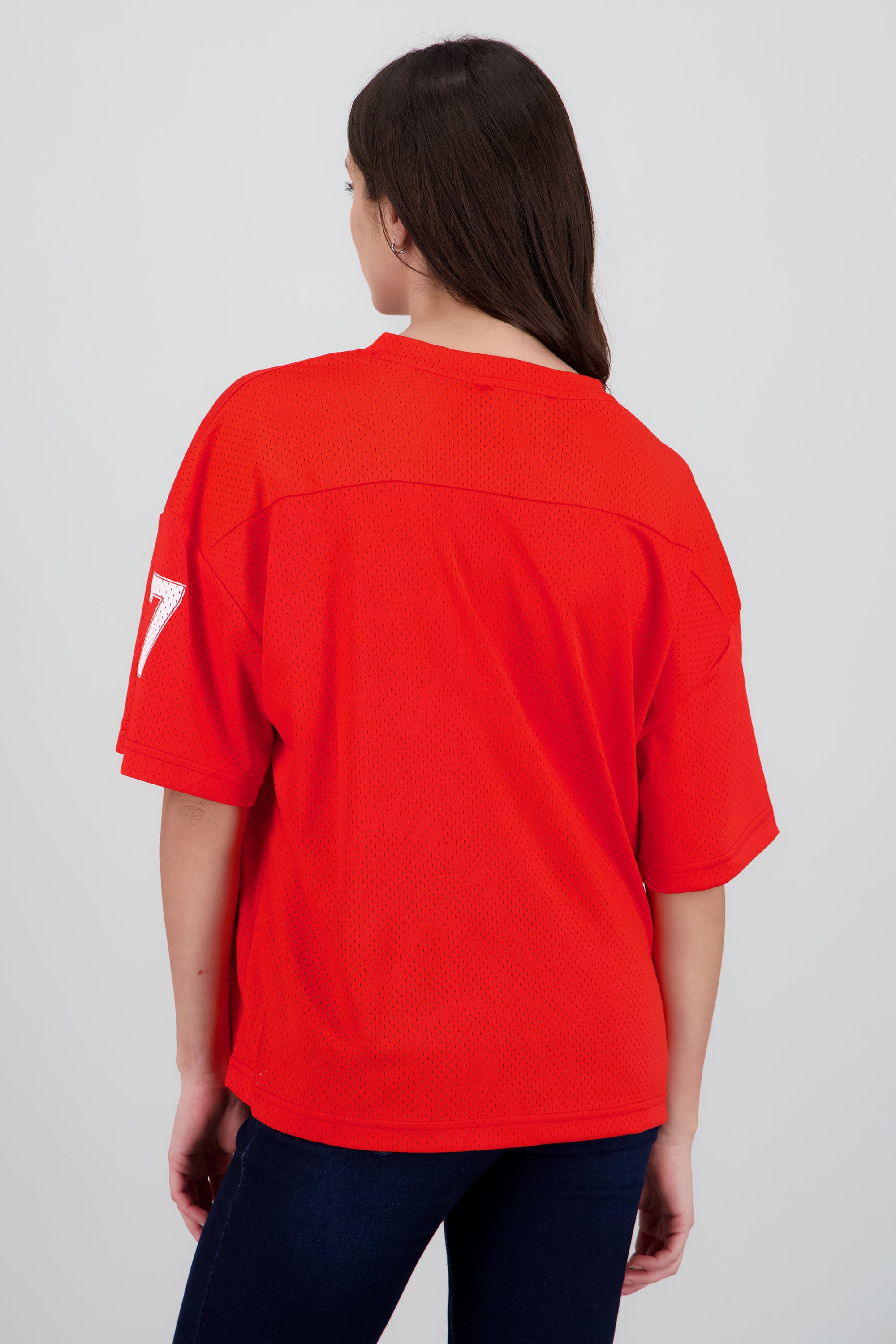 Playera tipo jersey numeros ROJO