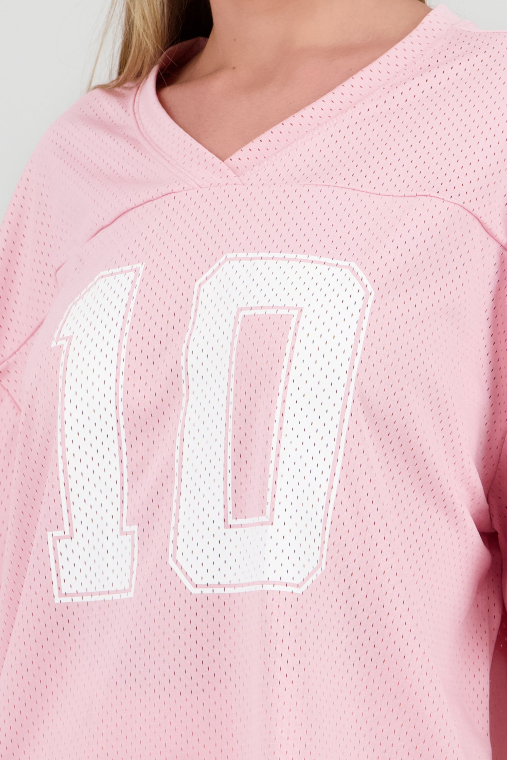Playera tipo jersey numeros ROSA PASTEL