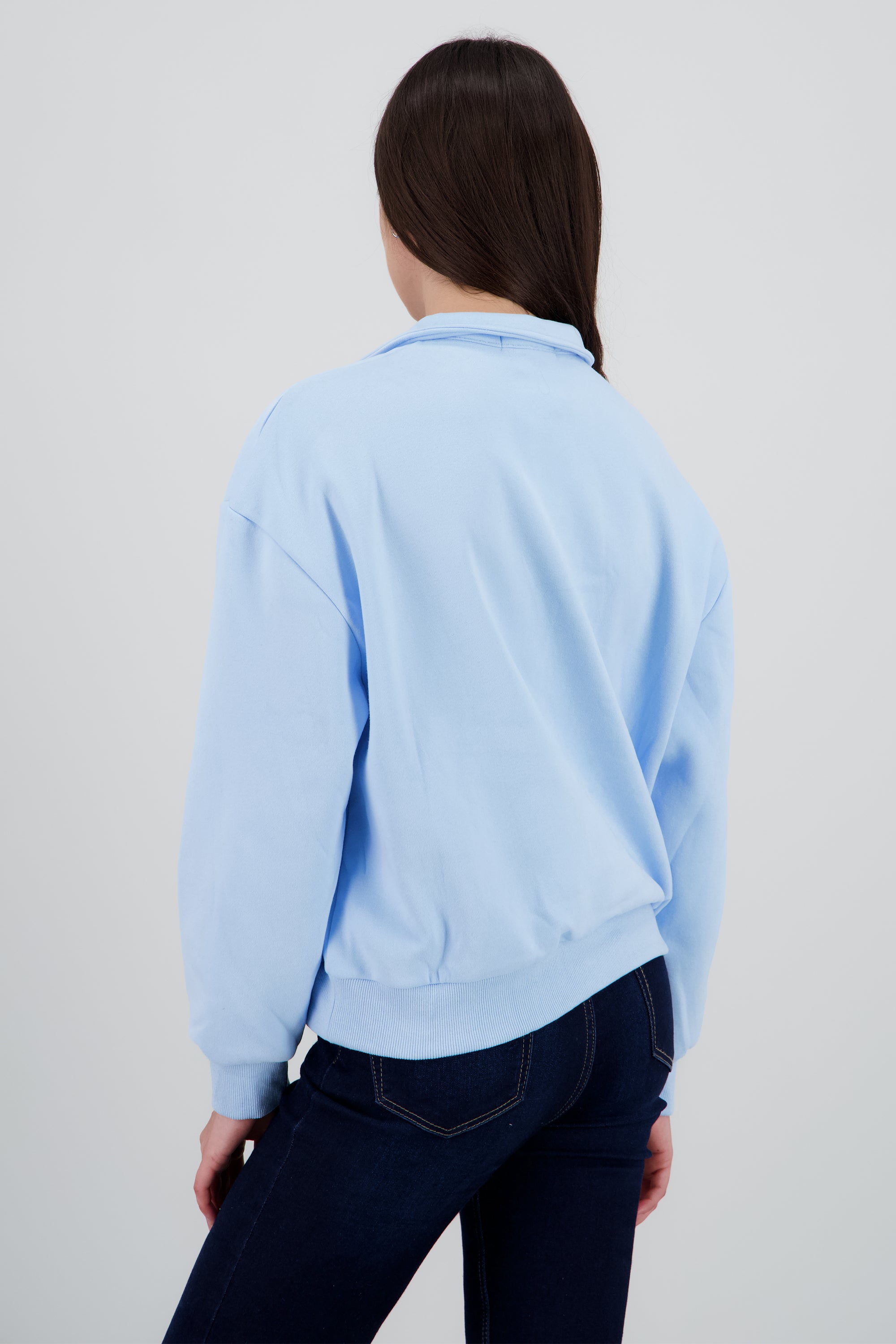 Sudadera manhattan detalle cierre AZUL