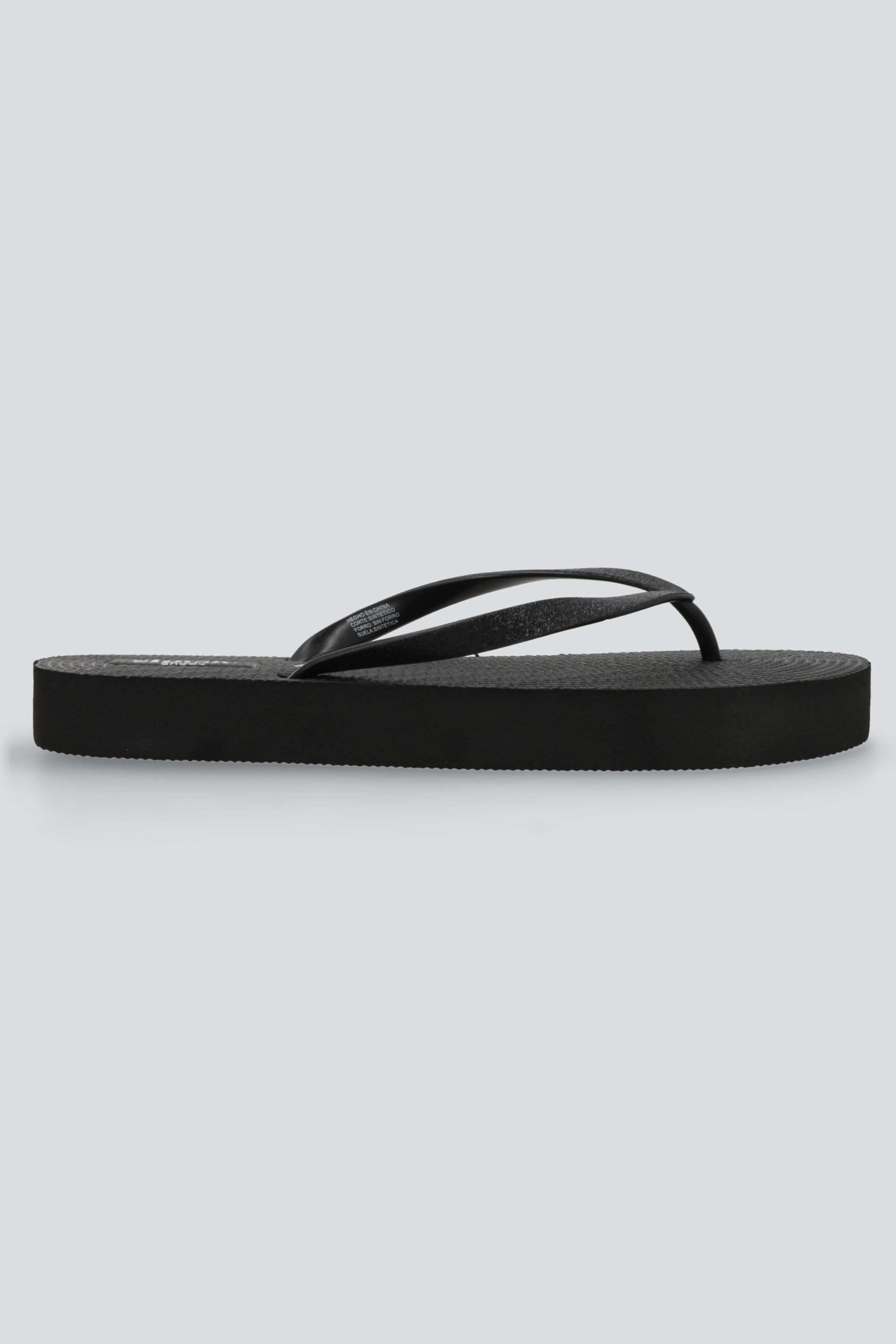 Flip flop plataforma brillos NEGRO