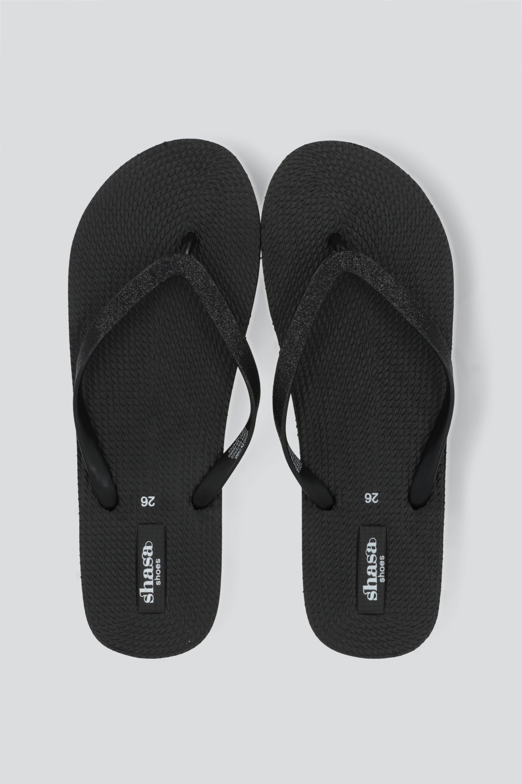 Flip flop plataforma brillos NEGRO