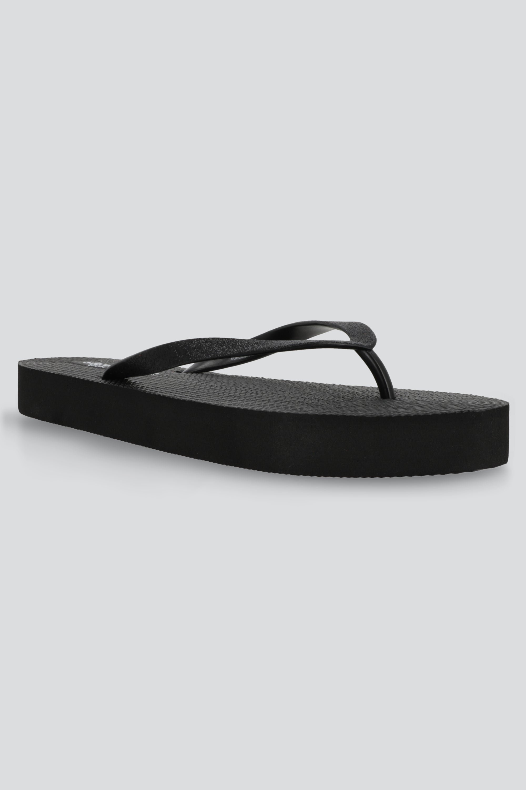 Flip flop plataforma brillos NEGRO