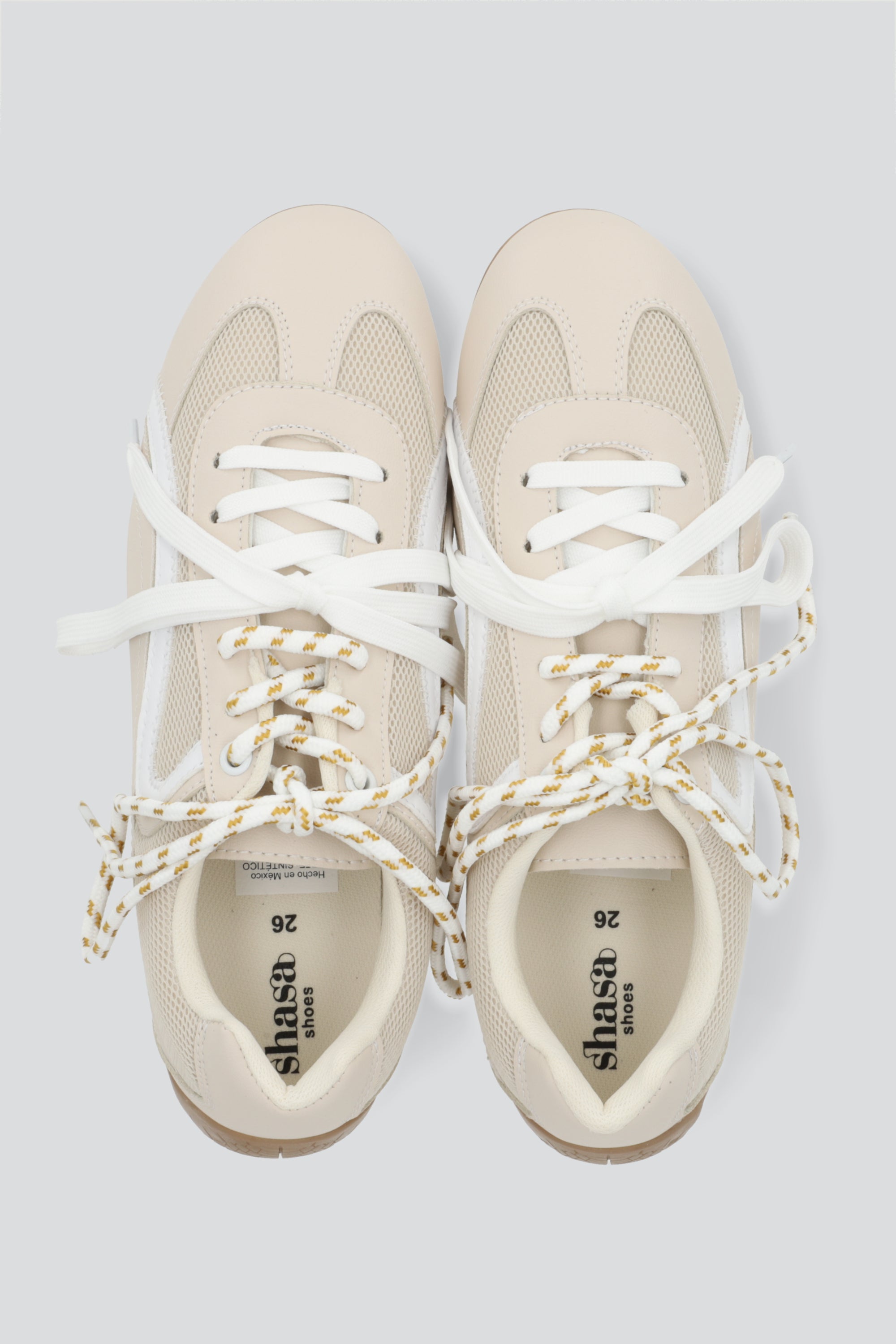 Tenis doble agujeta red BEIGE