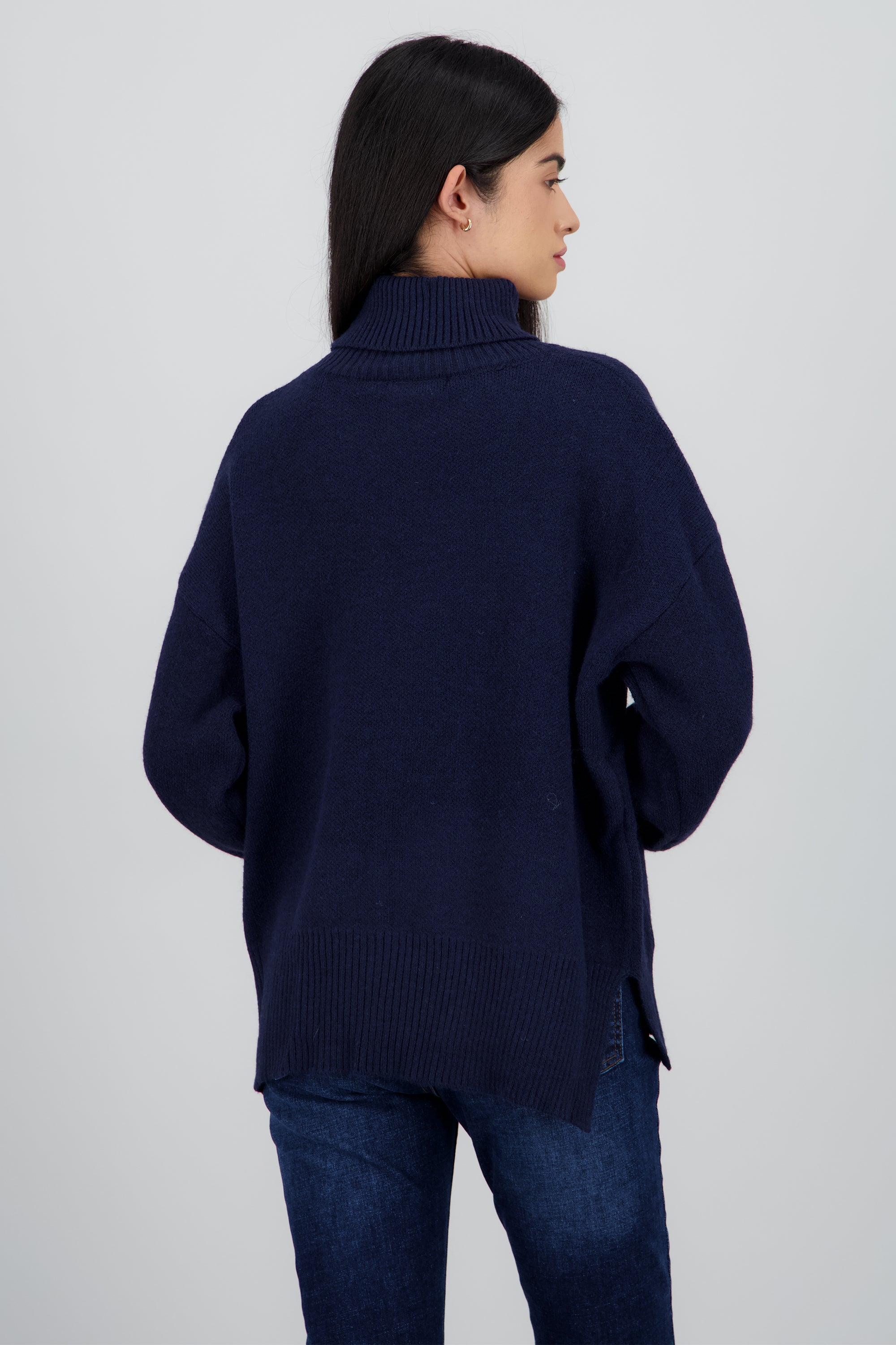 Sueter tejido cuello alto MARINO