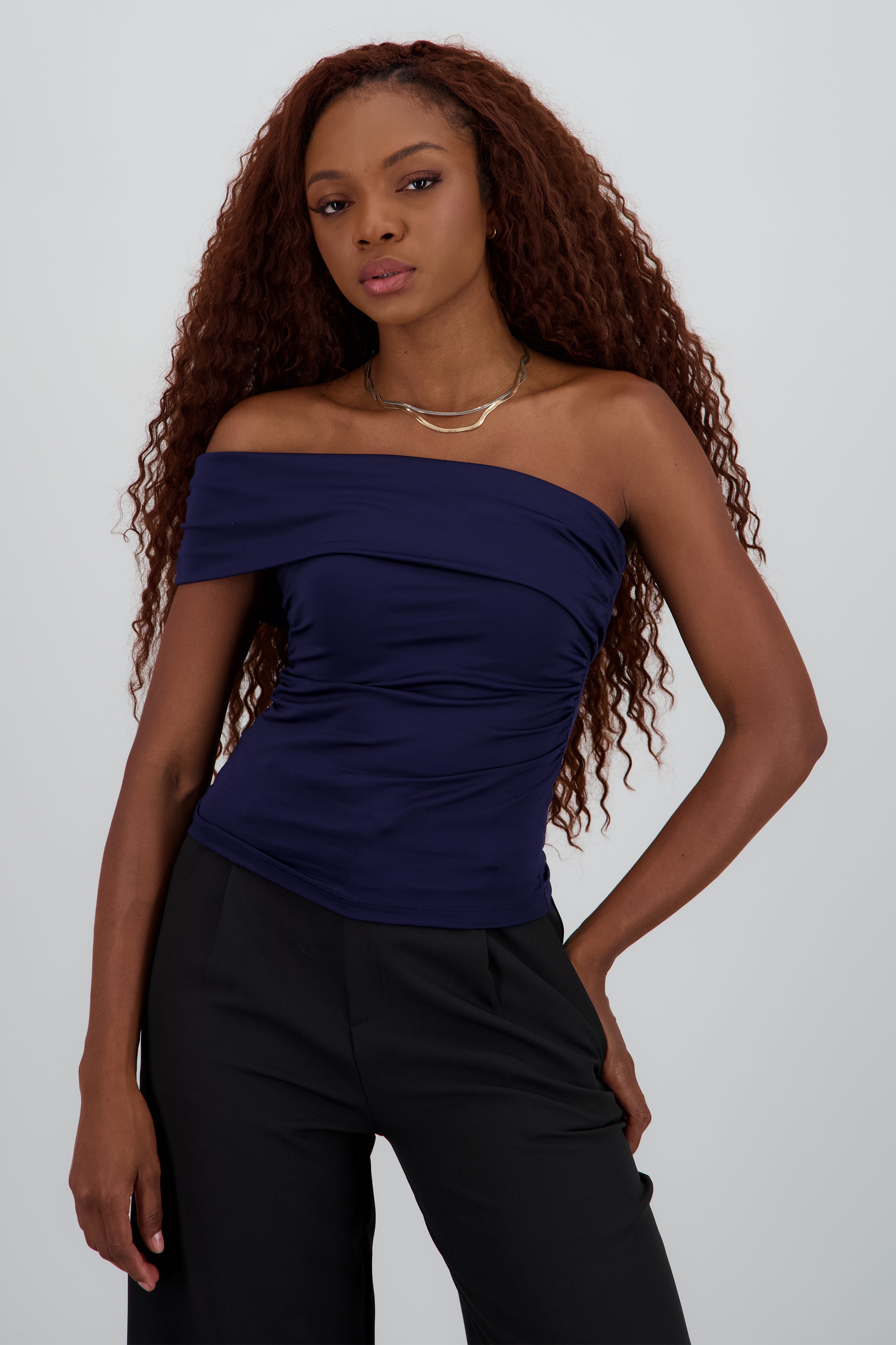 Top strapless asimetrico MARINO