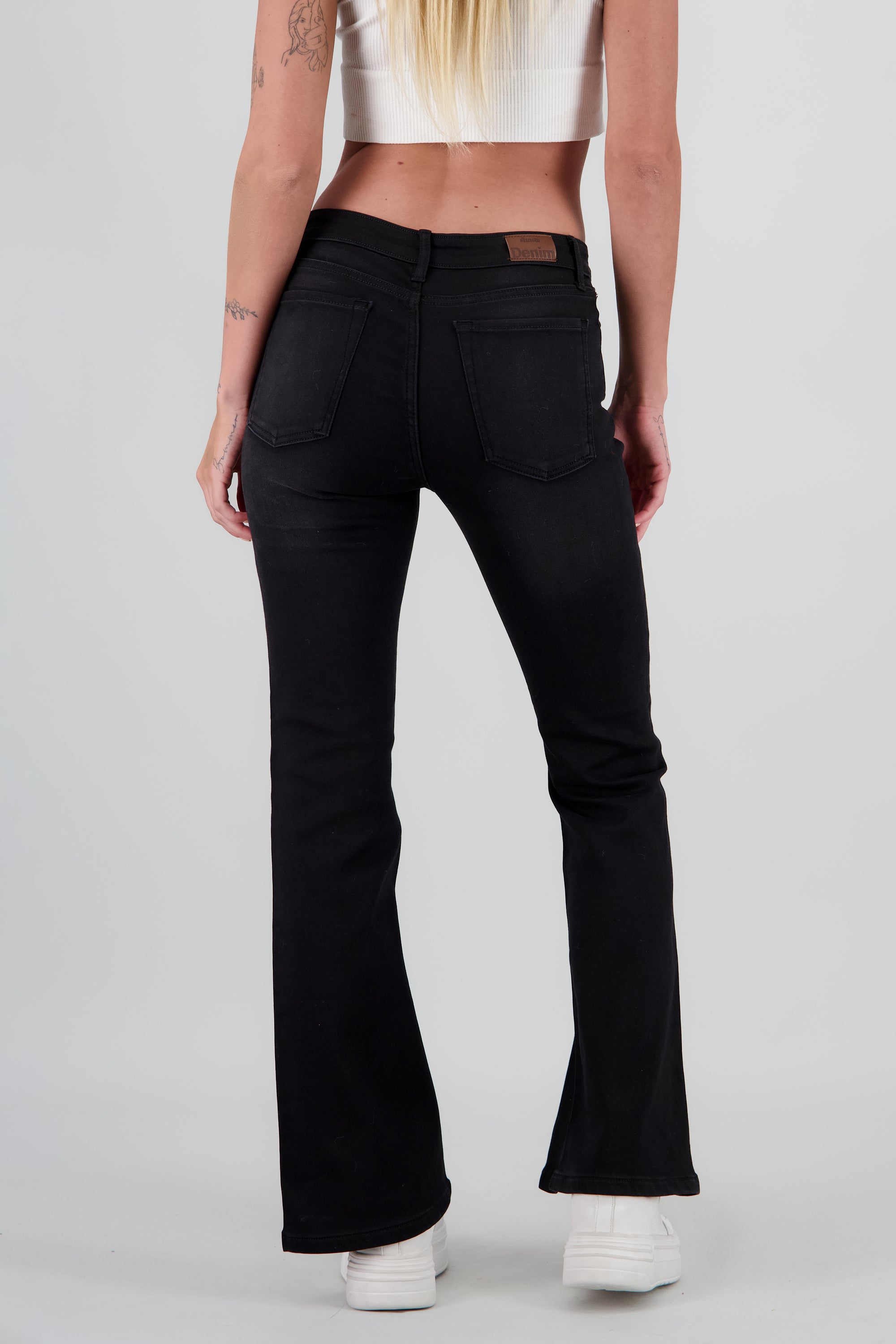 Jeans flare strech NEGRO