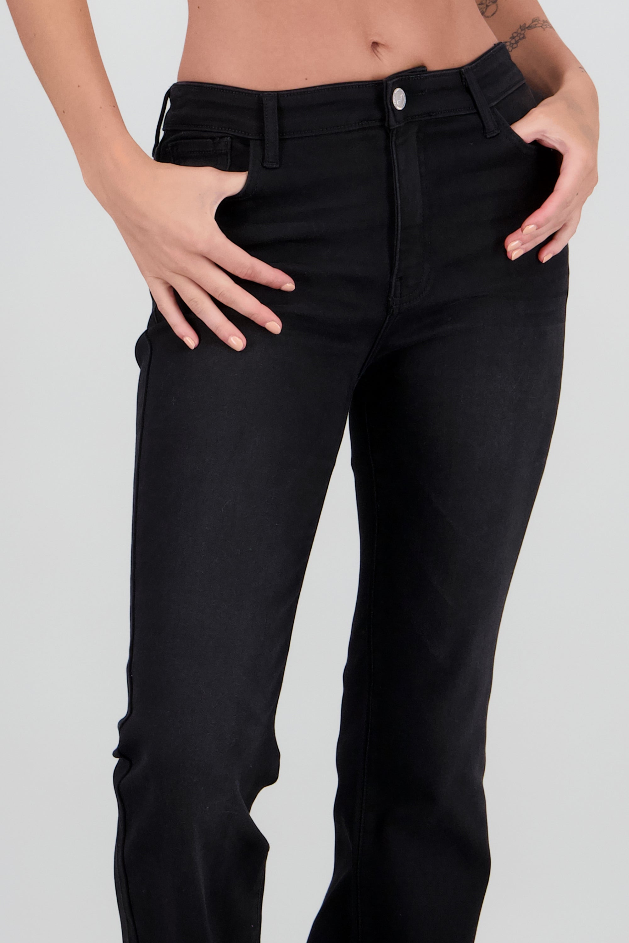 Jeans flare strech NEGRO