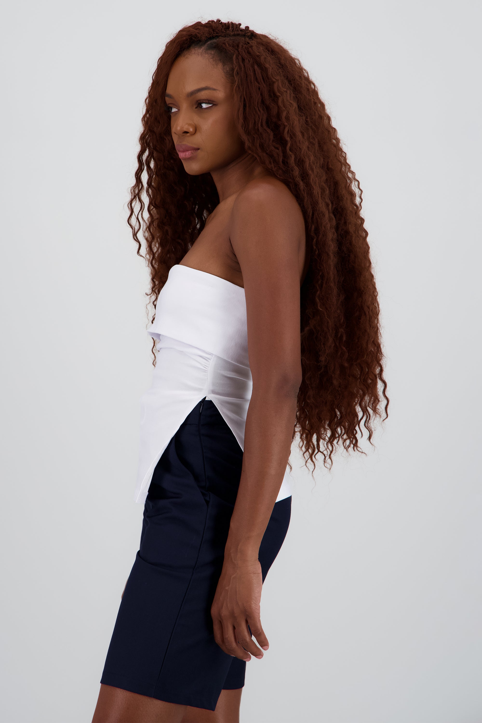 Top tubo dobles maxi textura BLANCO