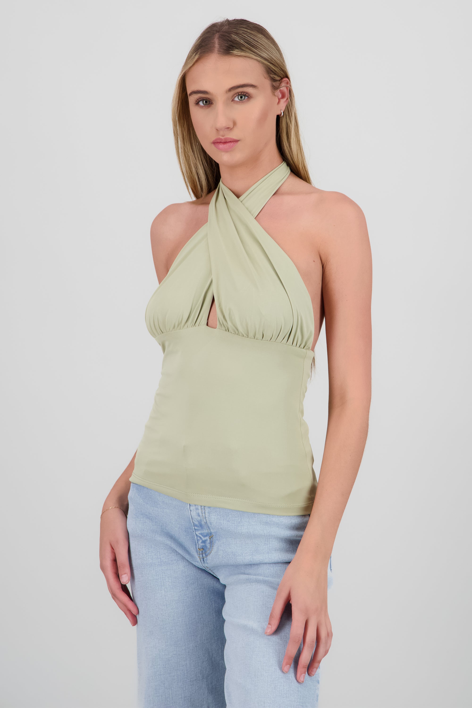 Top halter escote cruzado SAGE