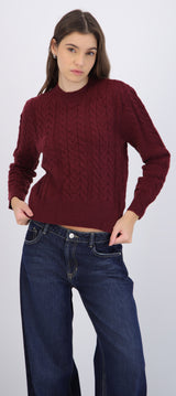 Sueter tejido detalle trenzado