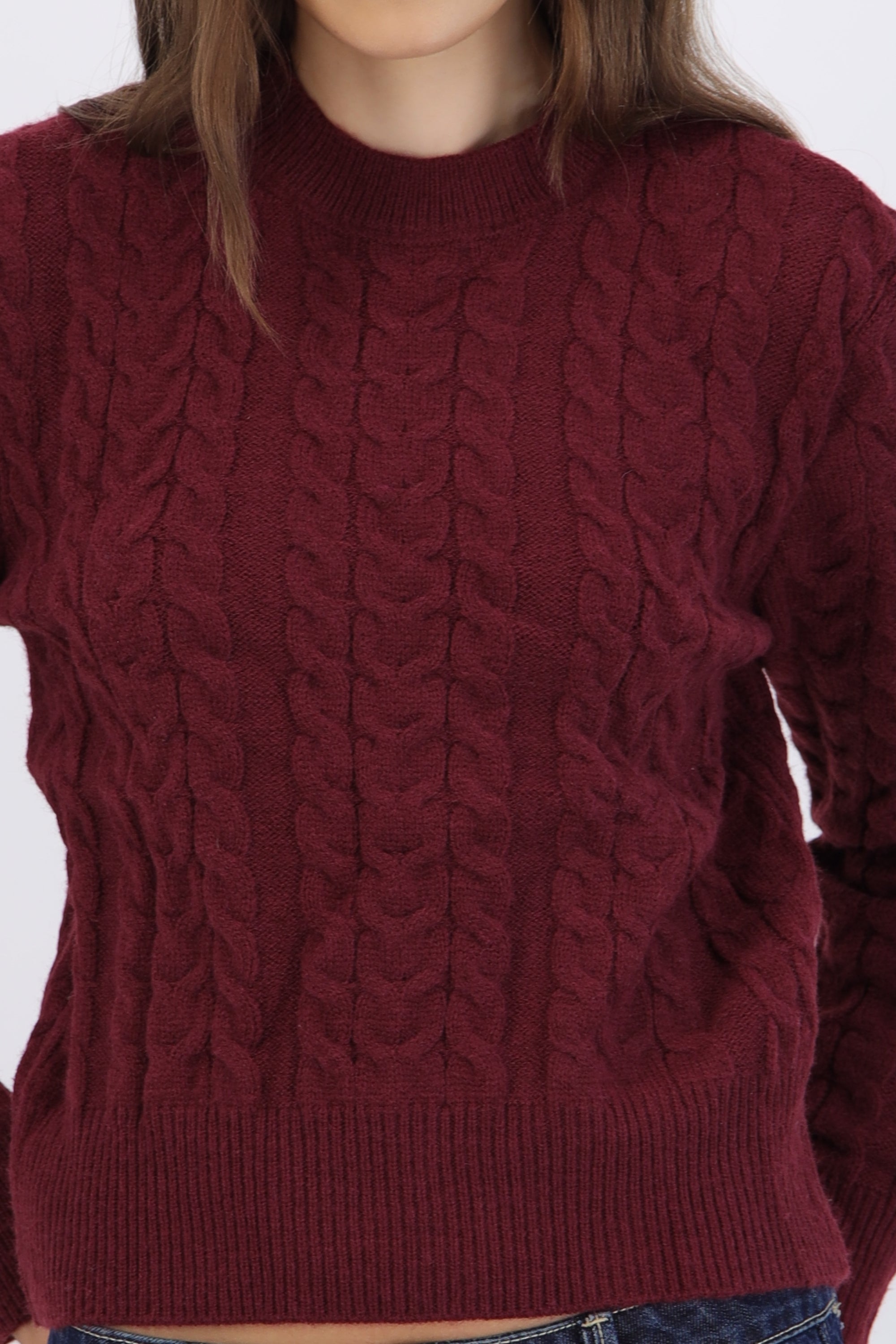 Sueter tejido detalle trenzado