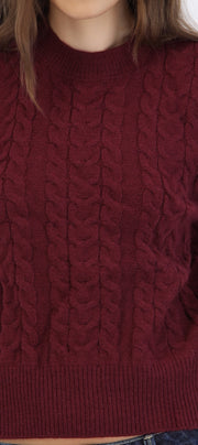 Sueter tejido detalle trenzado