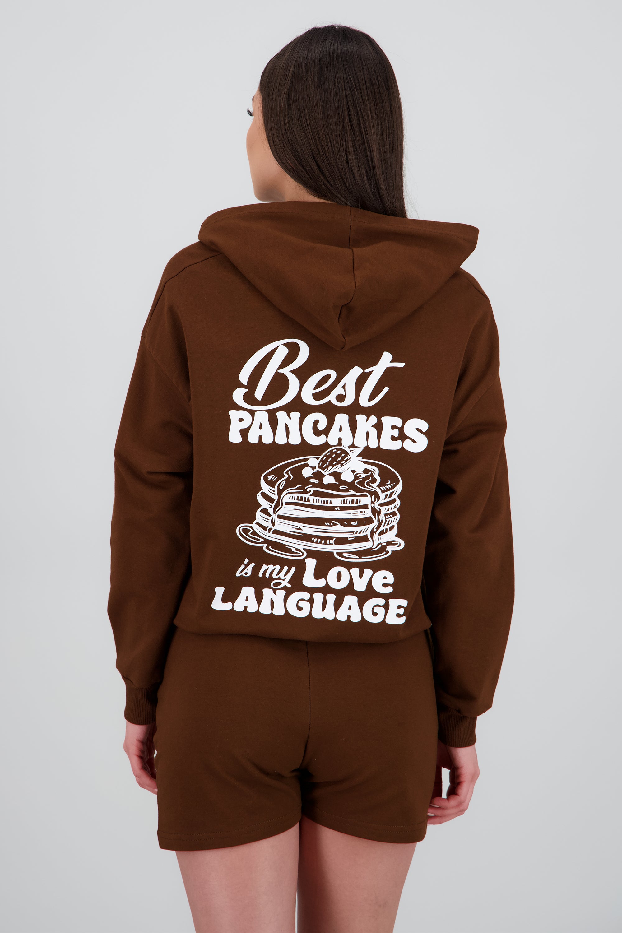 Sudadera con cierre estampado pancakes CAFE