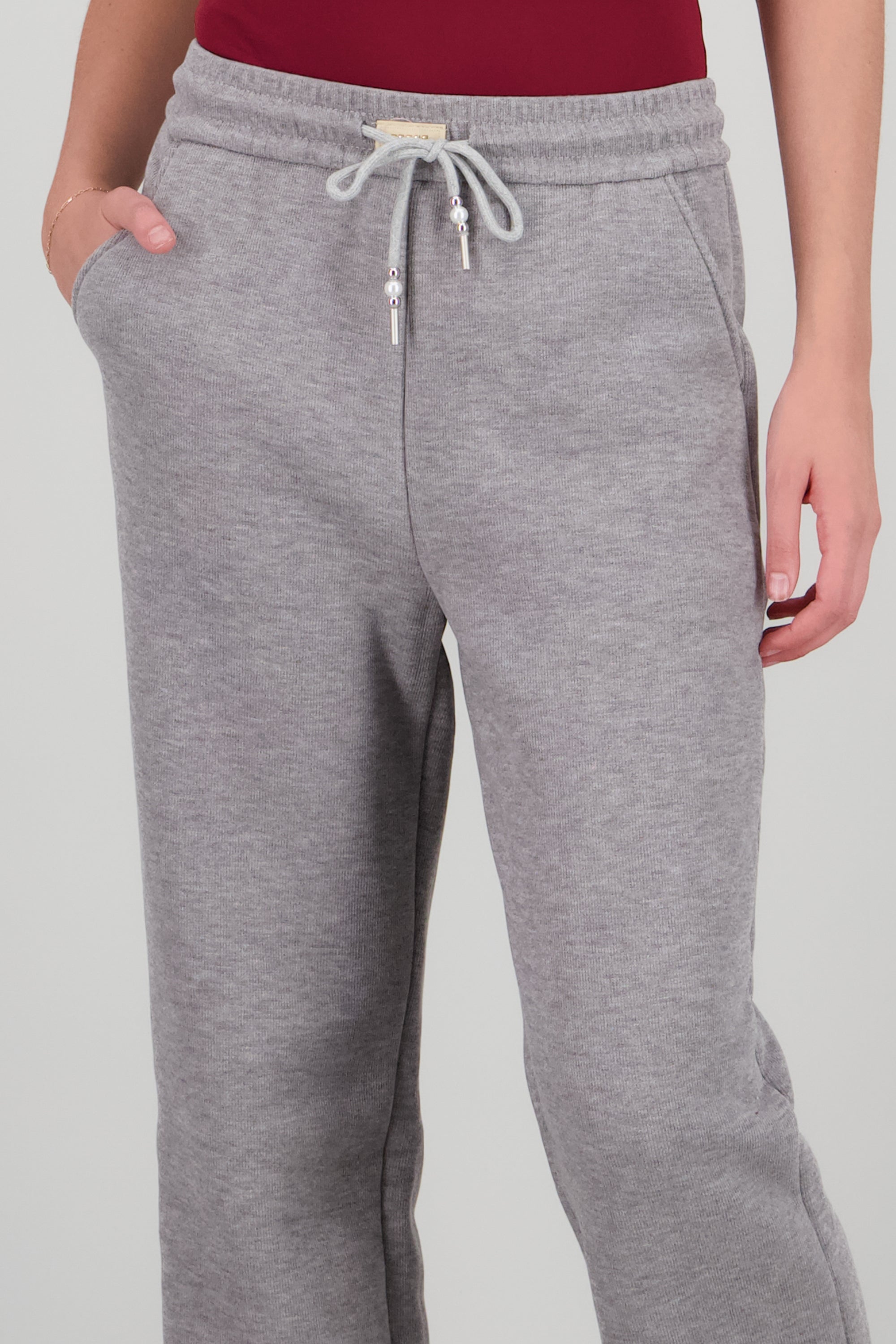 Pantalon amplio forrado peluche GRIS JASPE