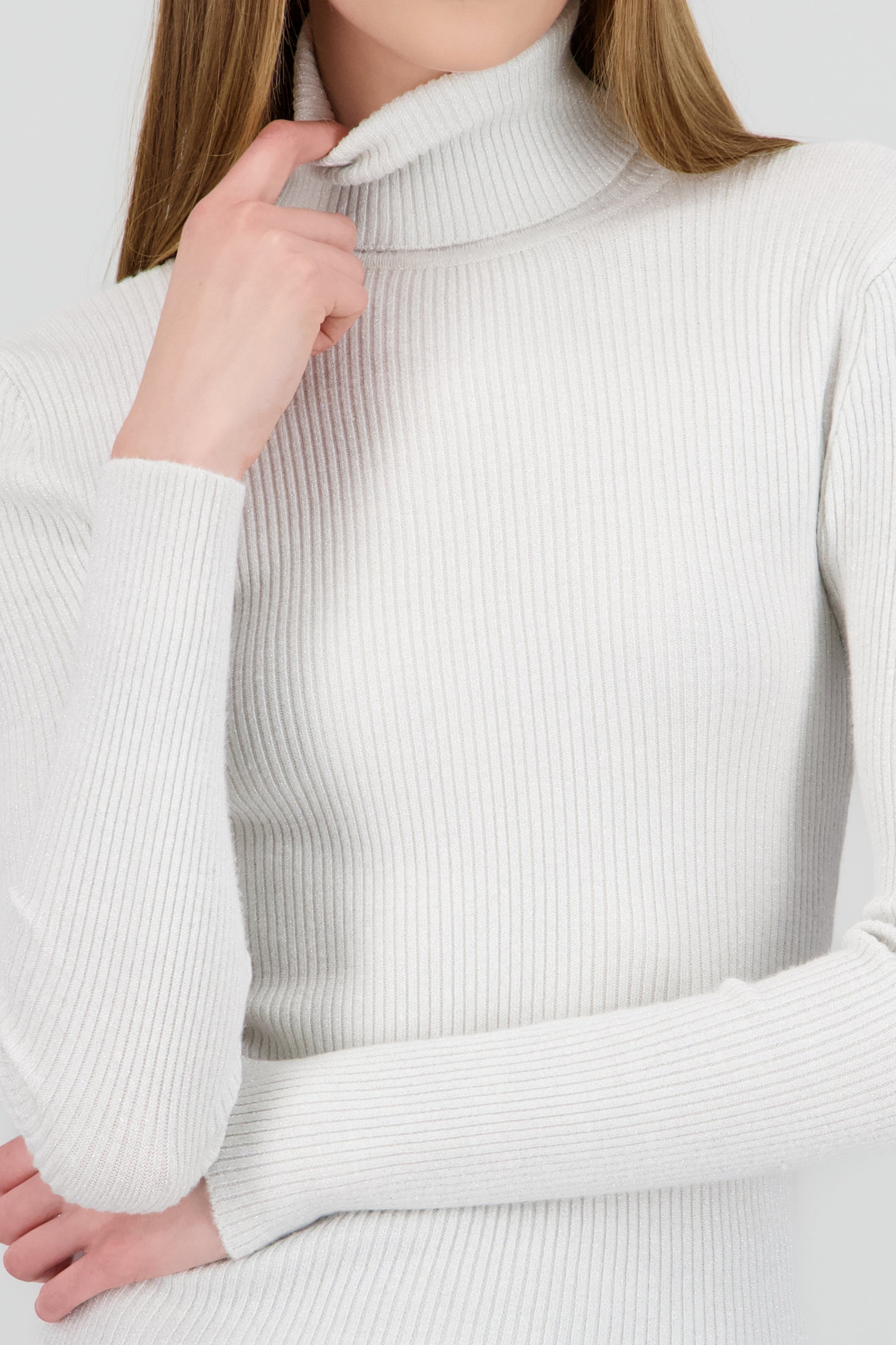 Sueter rib lurex CREMA