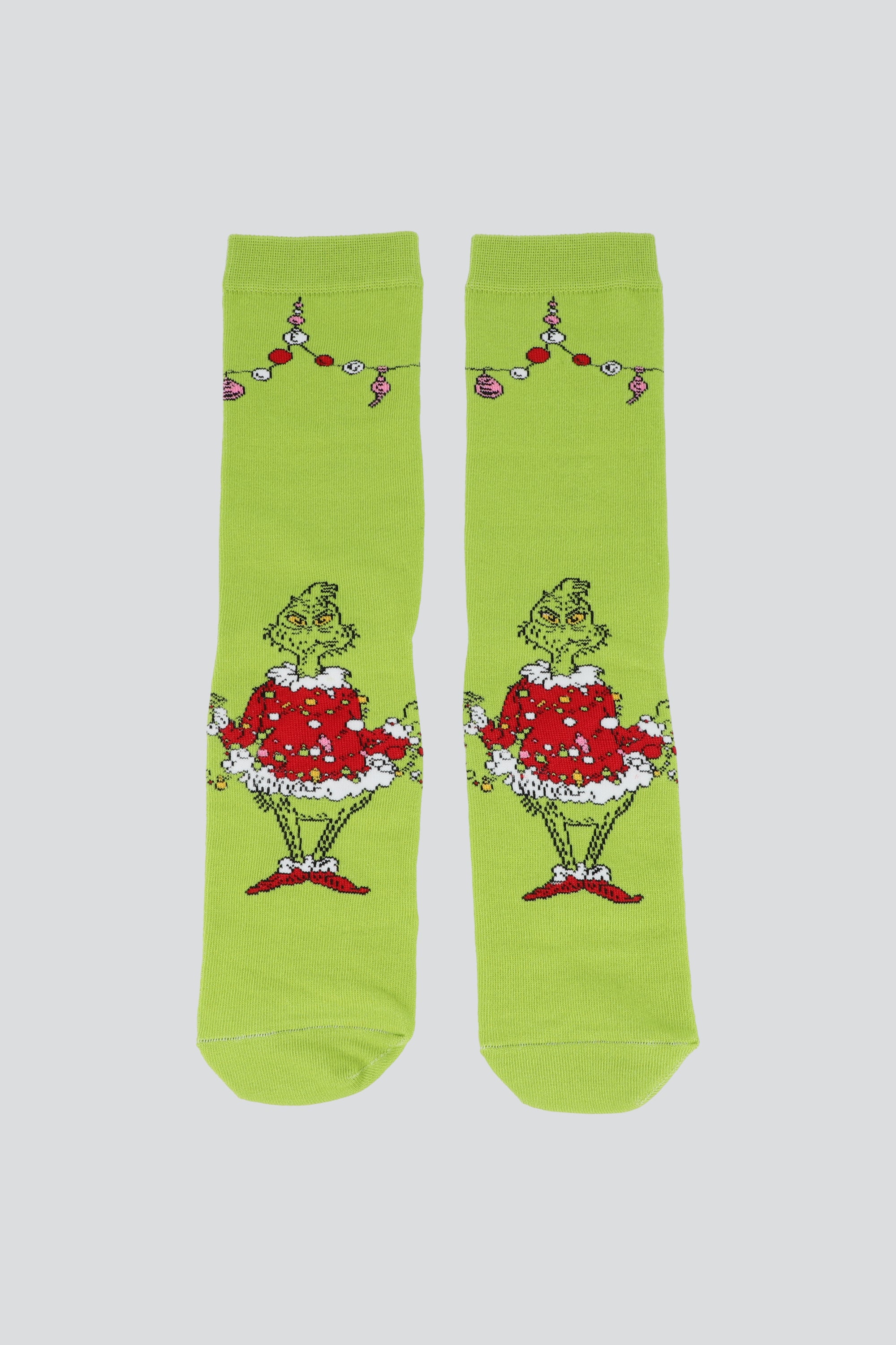 Calcetin grinch adornado VERDE COMBO