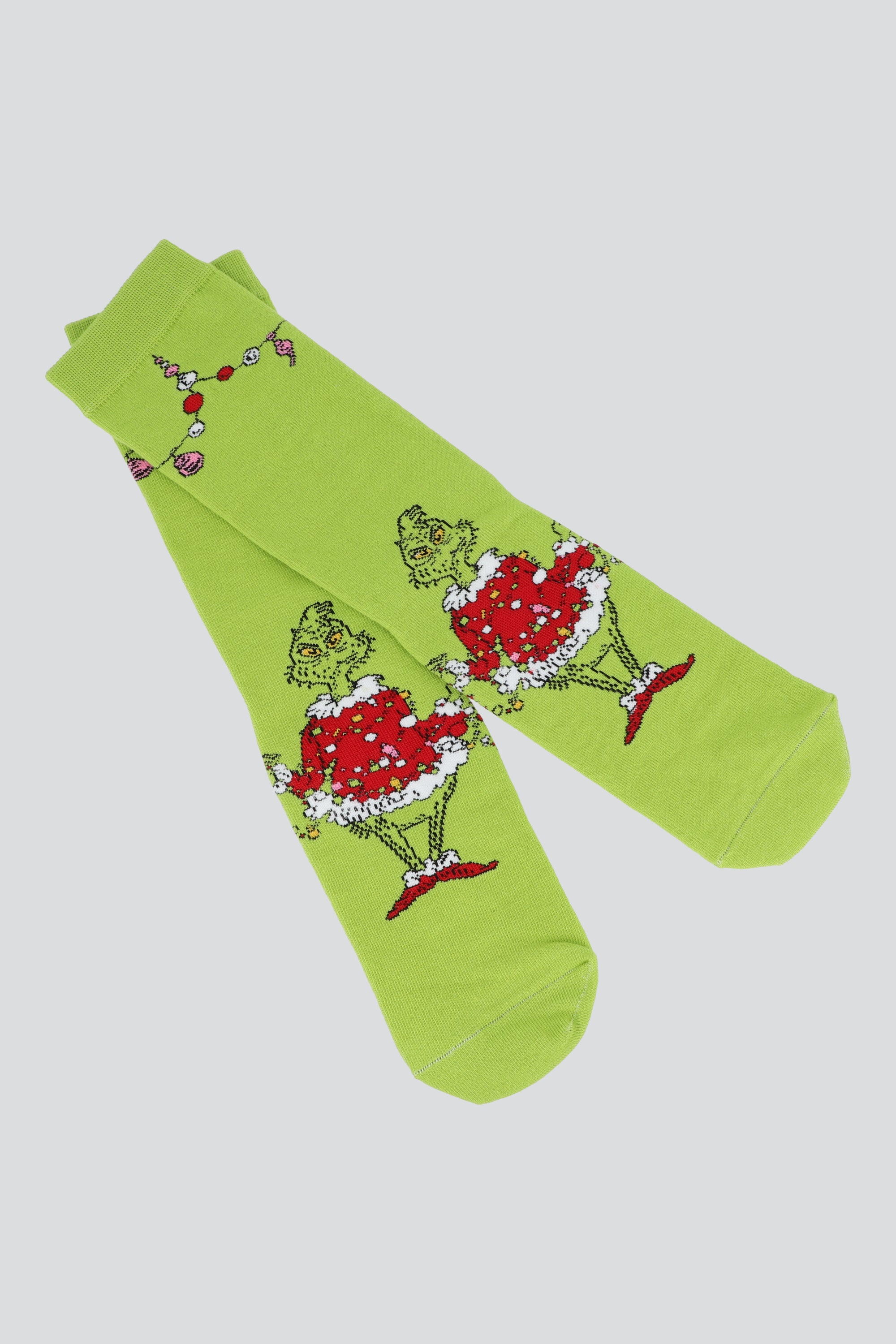 Calcetin grinch adornado VERDE COMBO