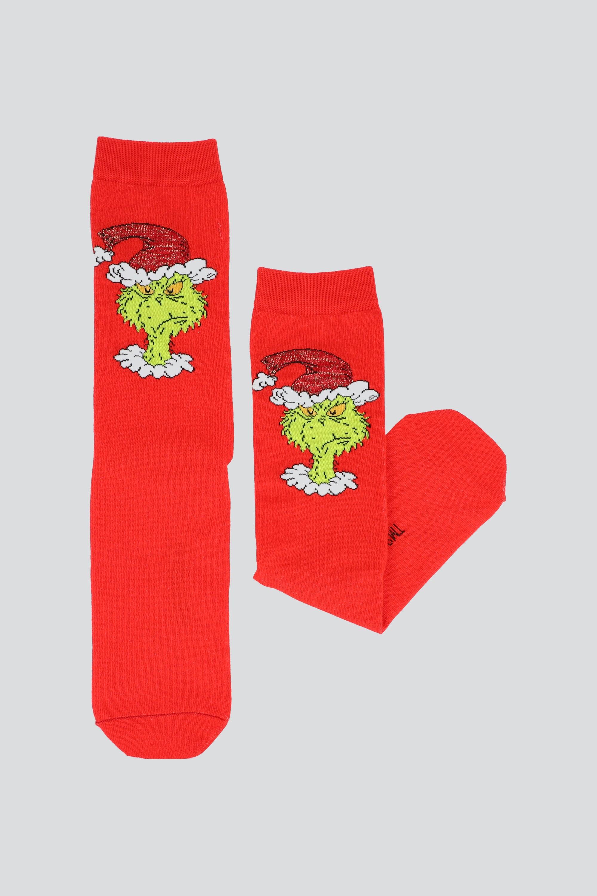 Calcetin grinch gorro lurex ROJO