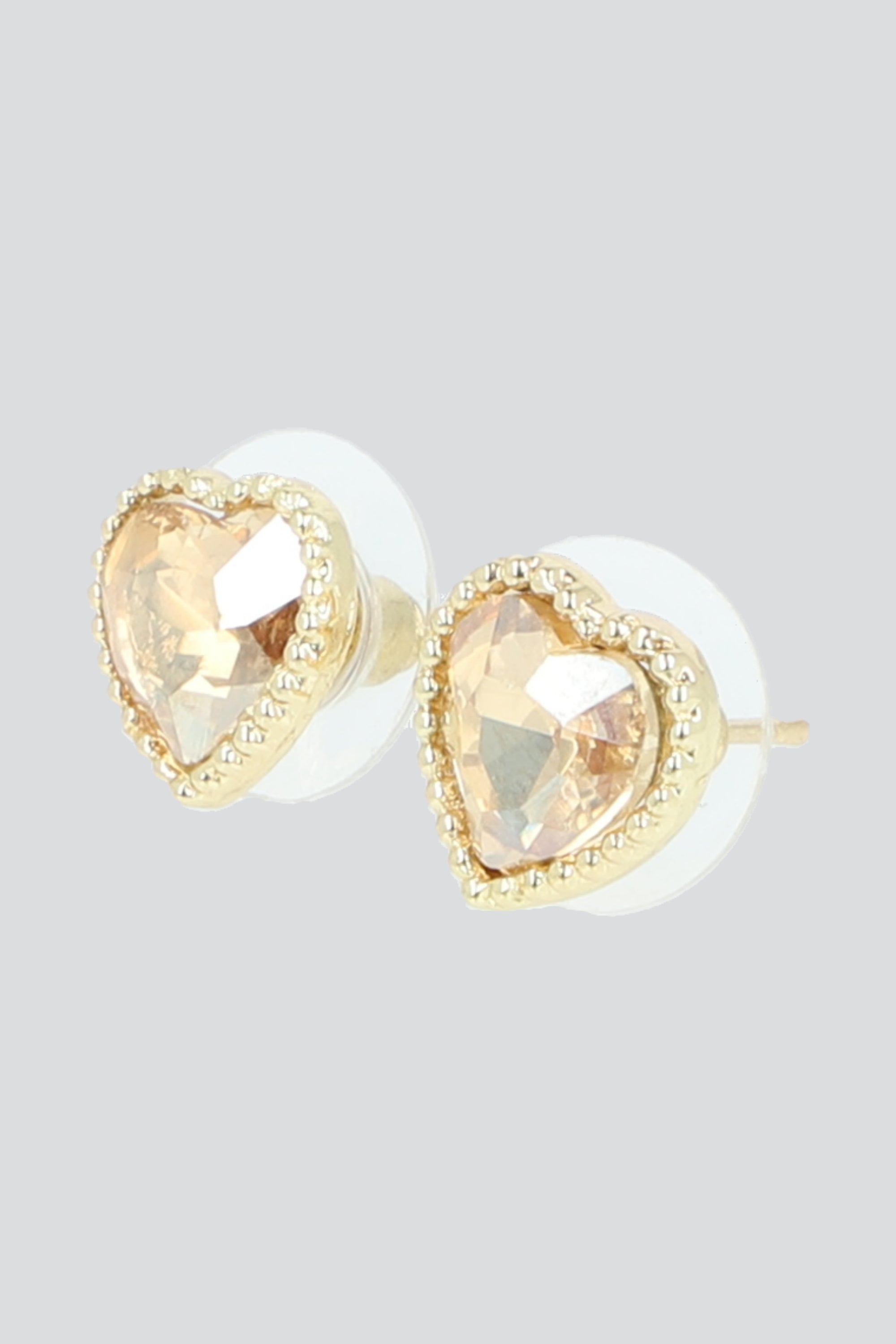 Aretes corazon cristal AMBAR