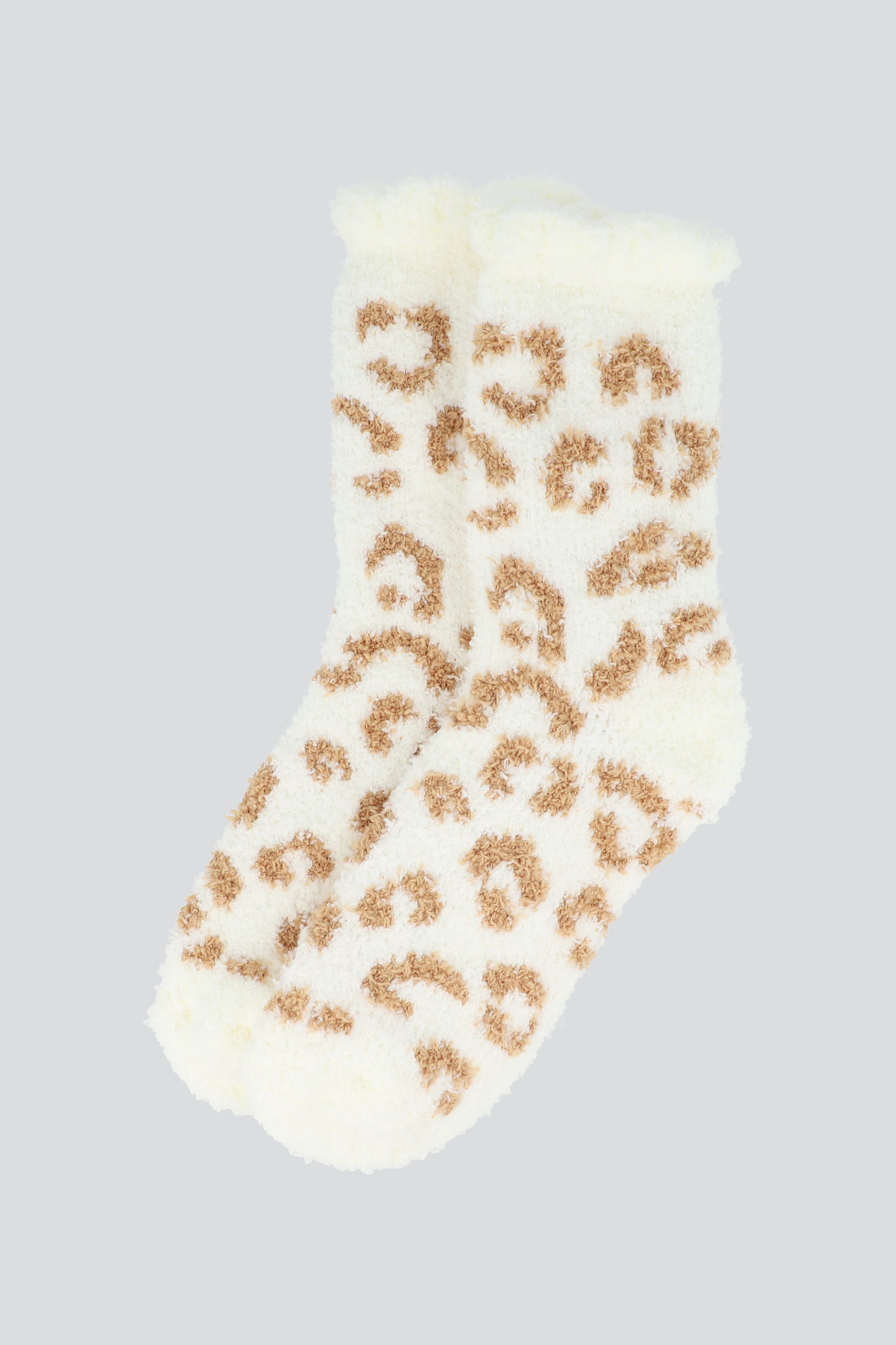 Calcetin peluche animal print