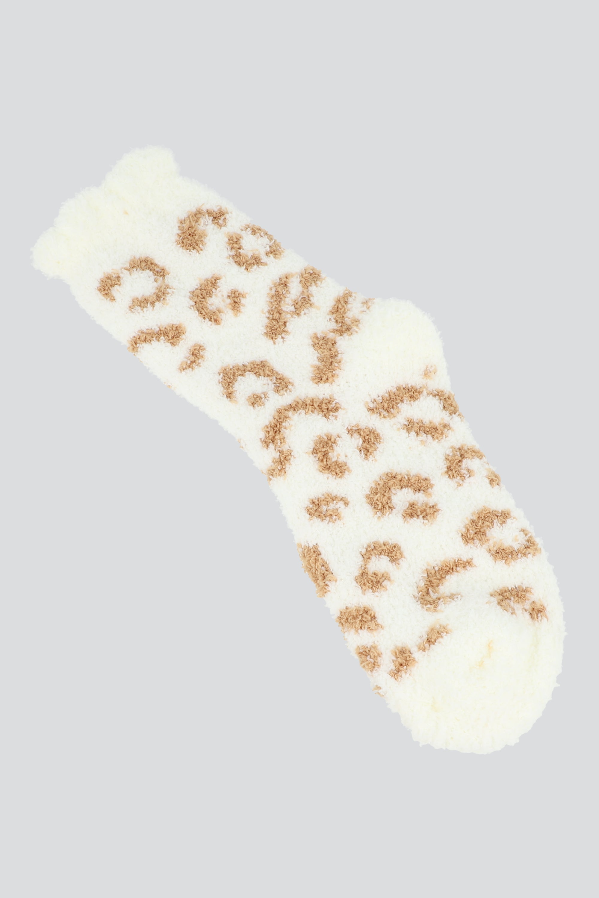 Calcetin peluche animal print