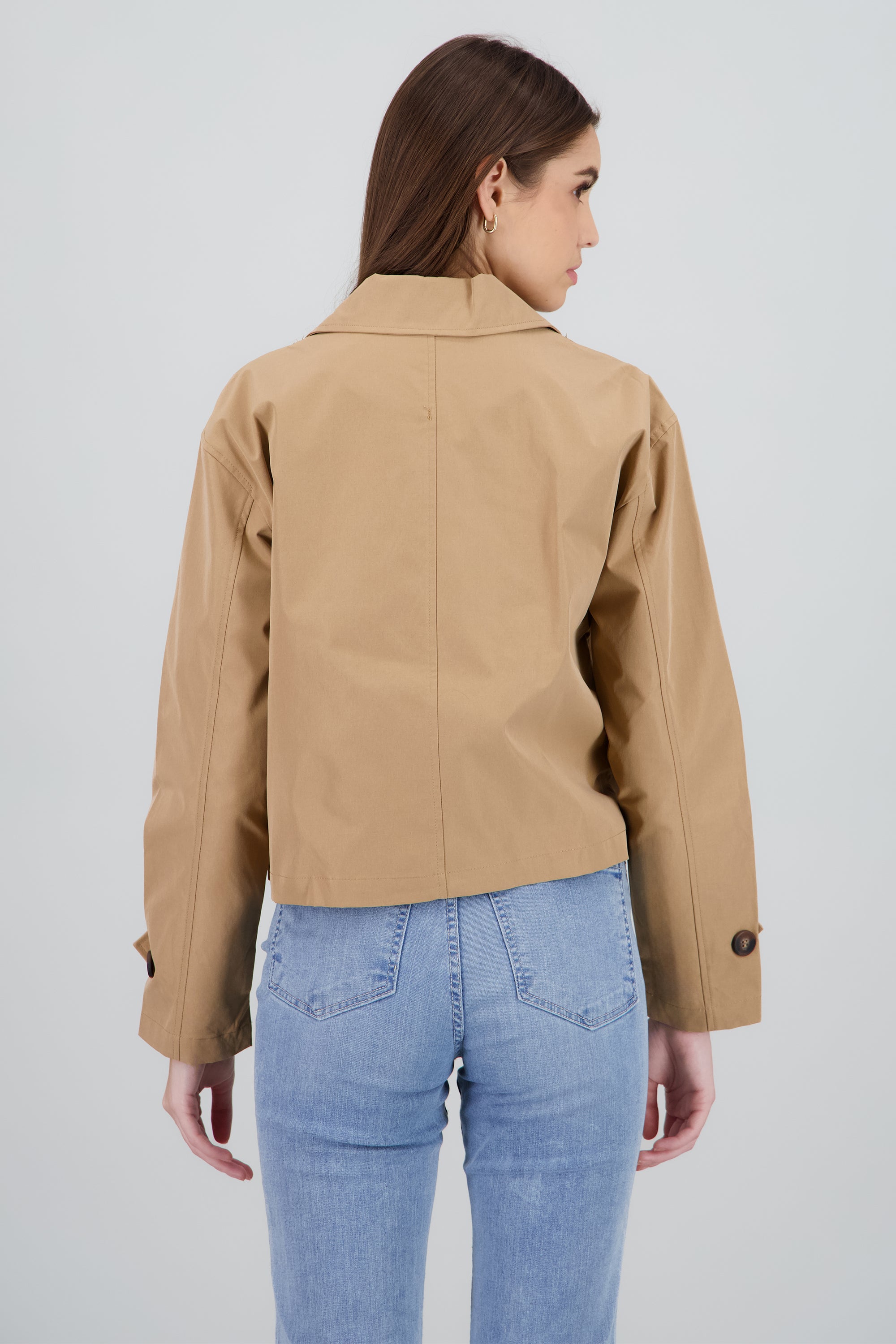 Gabardina crop lisa KHAKI