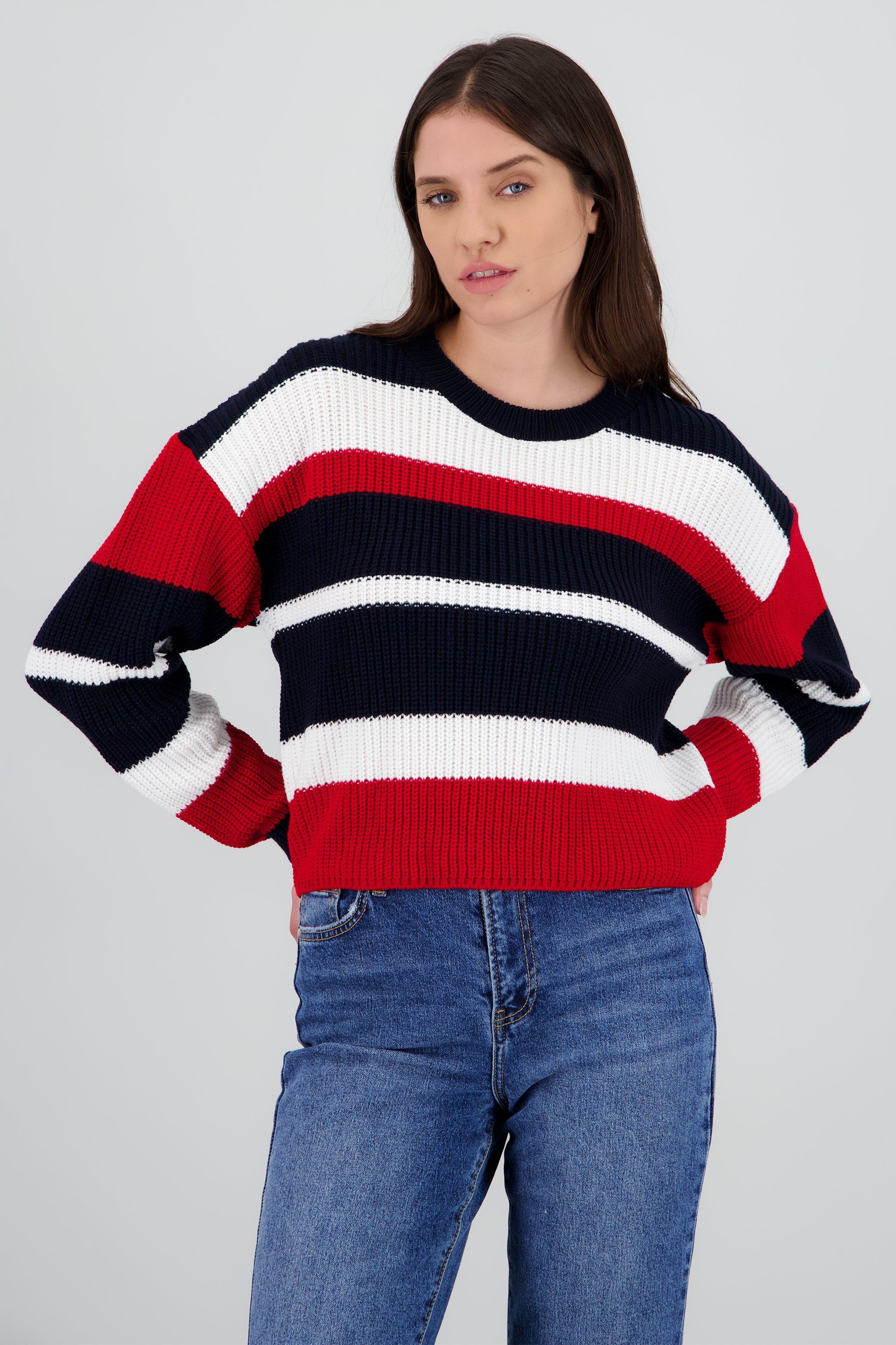 Sueter multicolor lineas MARINO COMBO