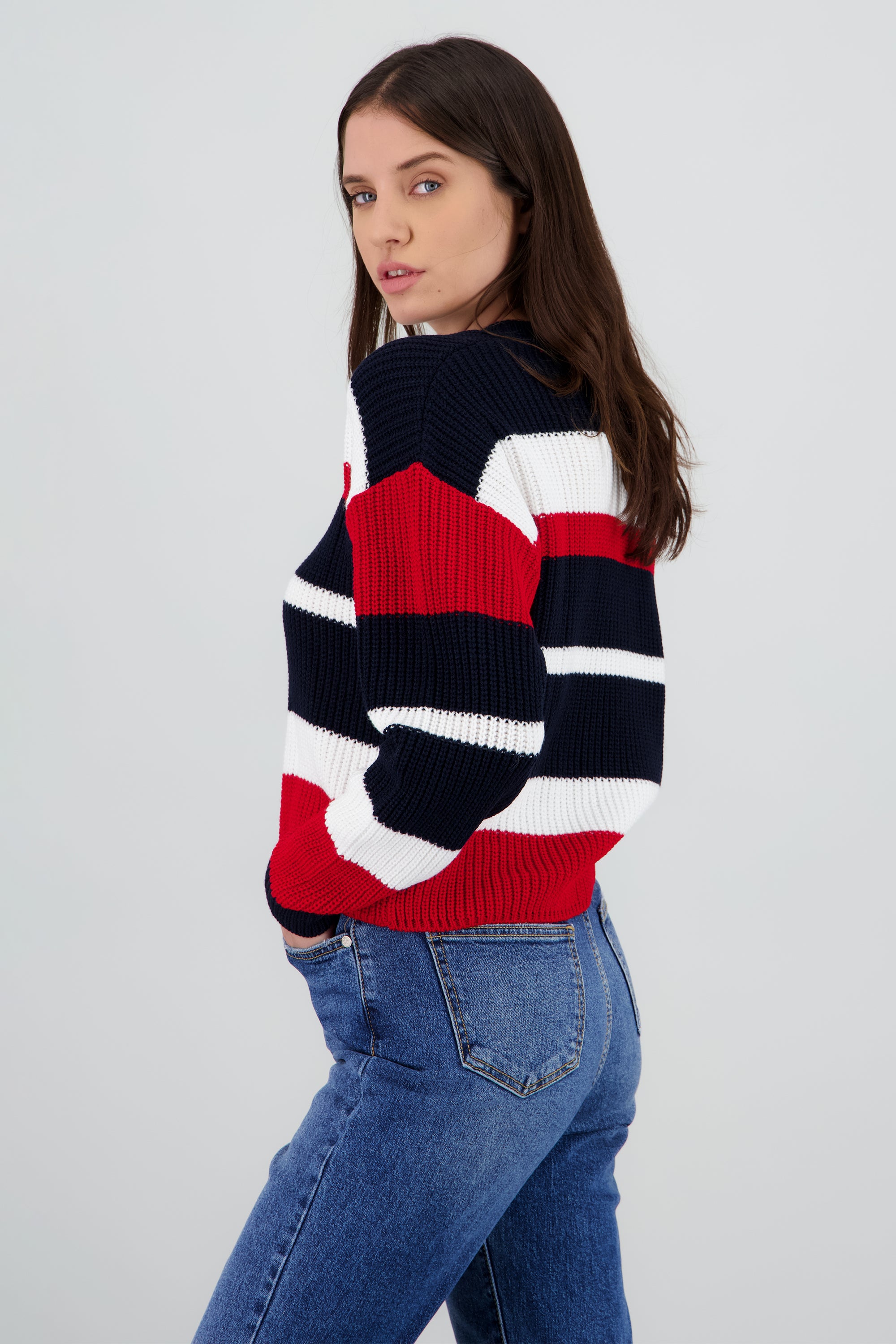 Sueter multicolor lineas MARINO COMBO