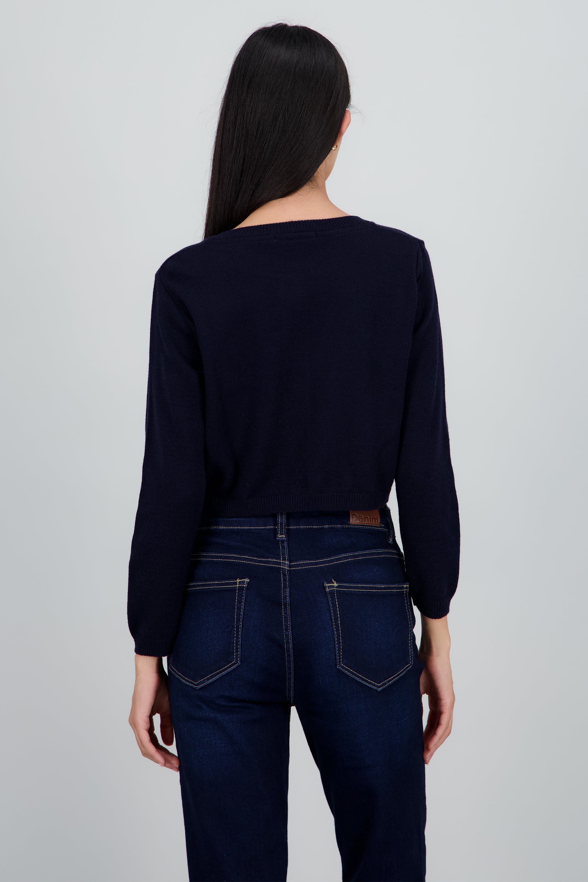 Cardigan cuello redondo MARINO