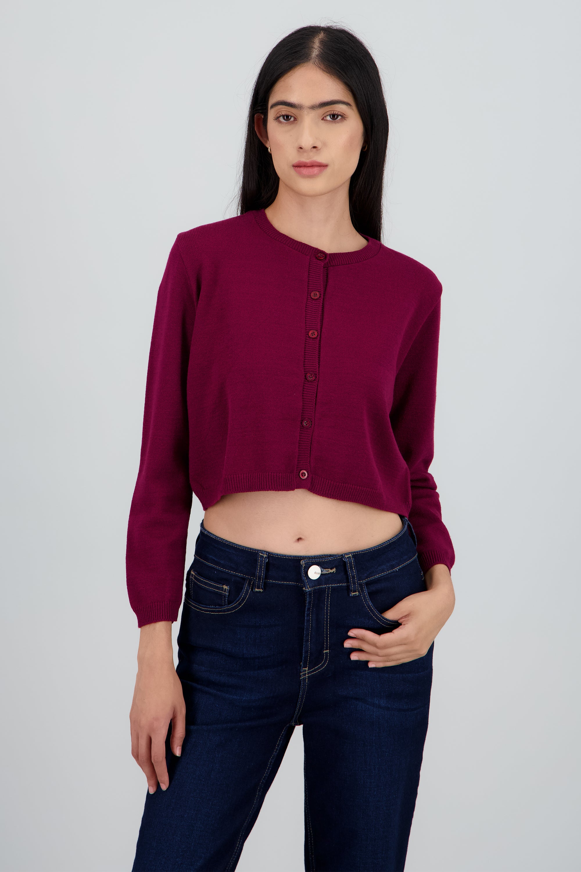 Cardigan cuello redondo VINO