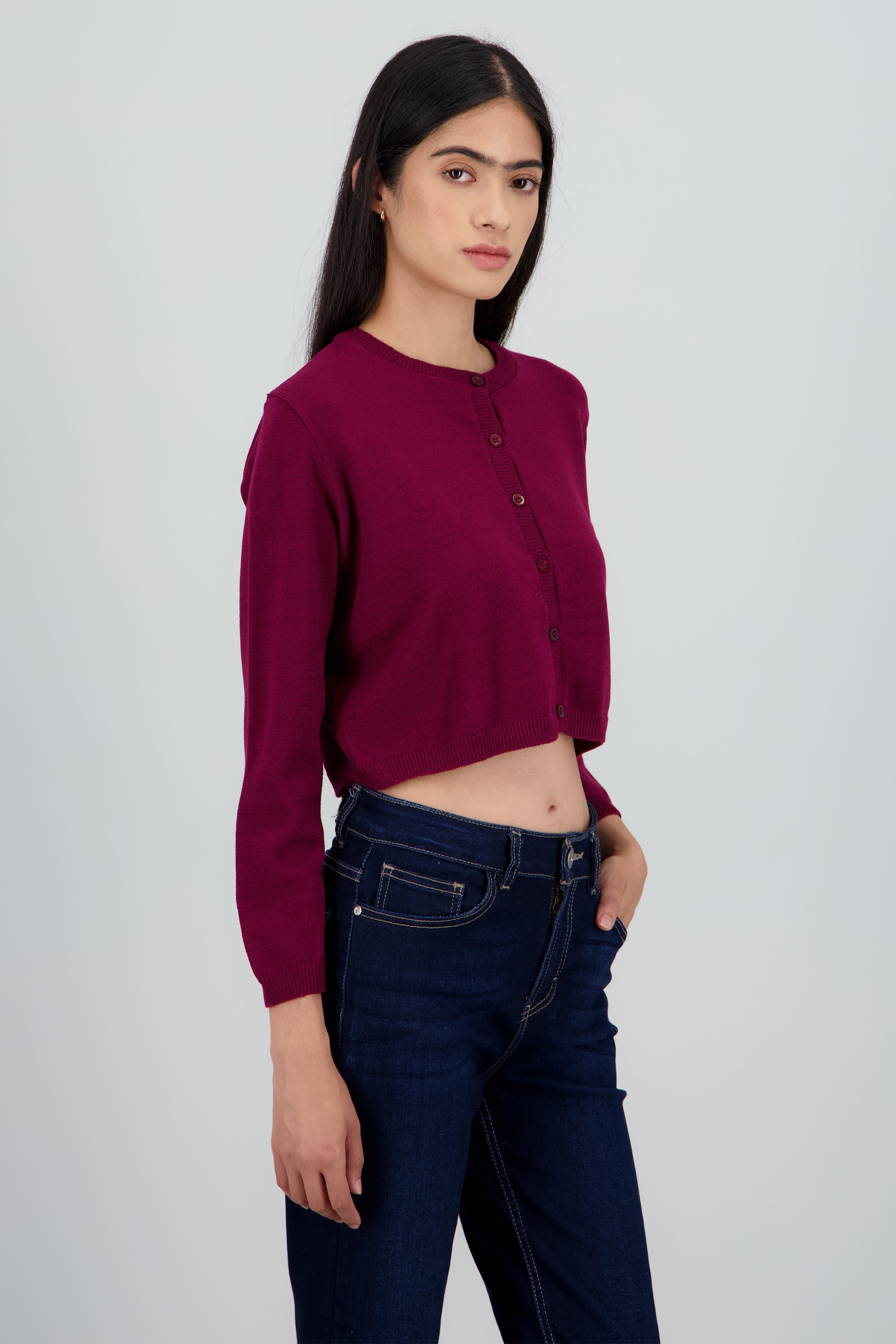 Cardigan cuello redondo VINO