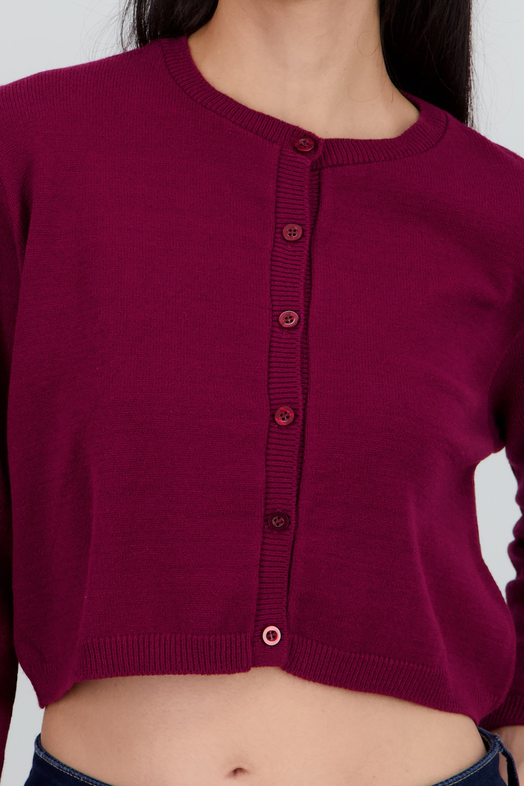 Cardigan cuello redondo VINO
