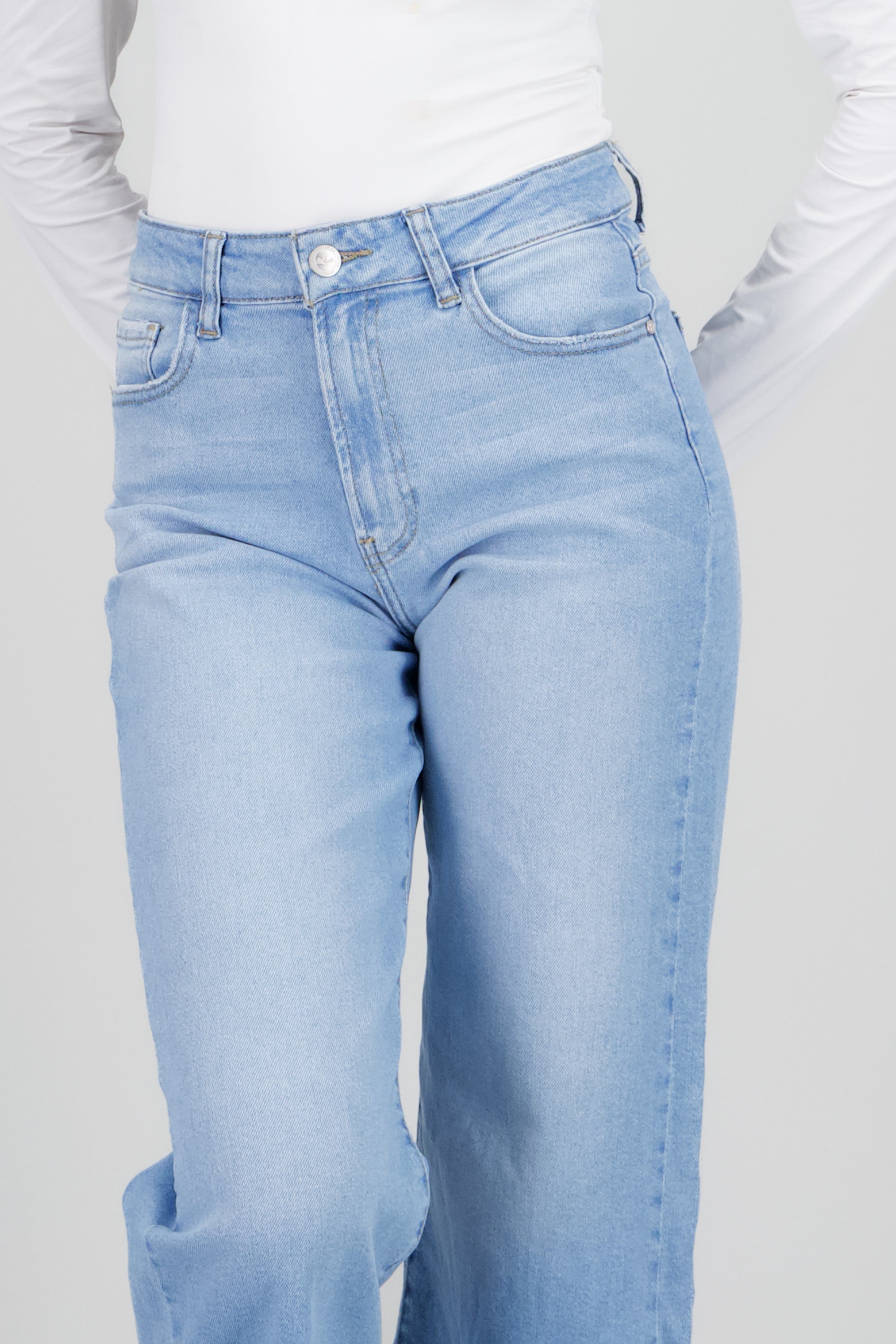 Jeans mid rise culotte BLEACHED