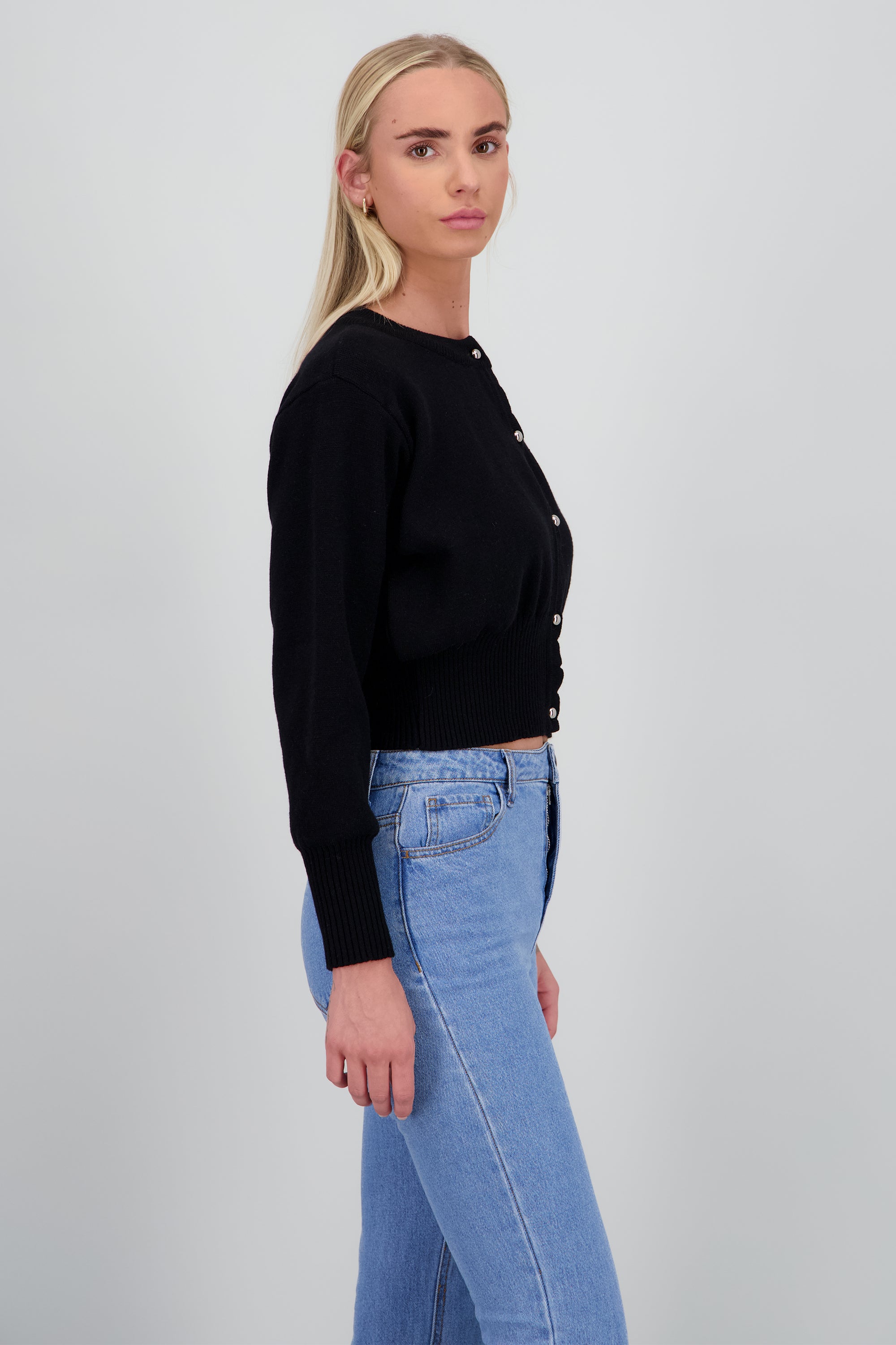 Cardigan detalle botonadura NEGRO