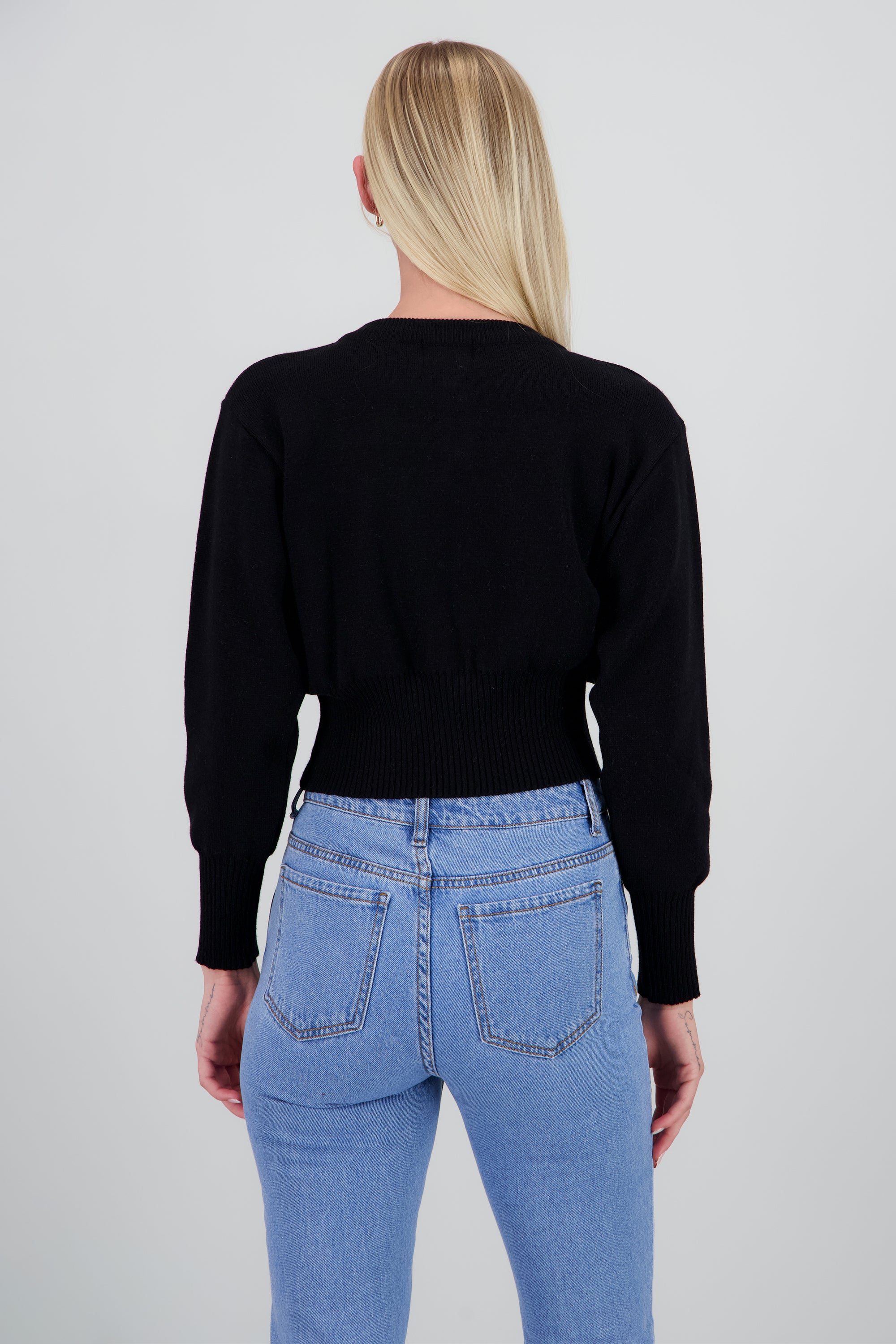 Cardigan detalle botonadura NEGRO