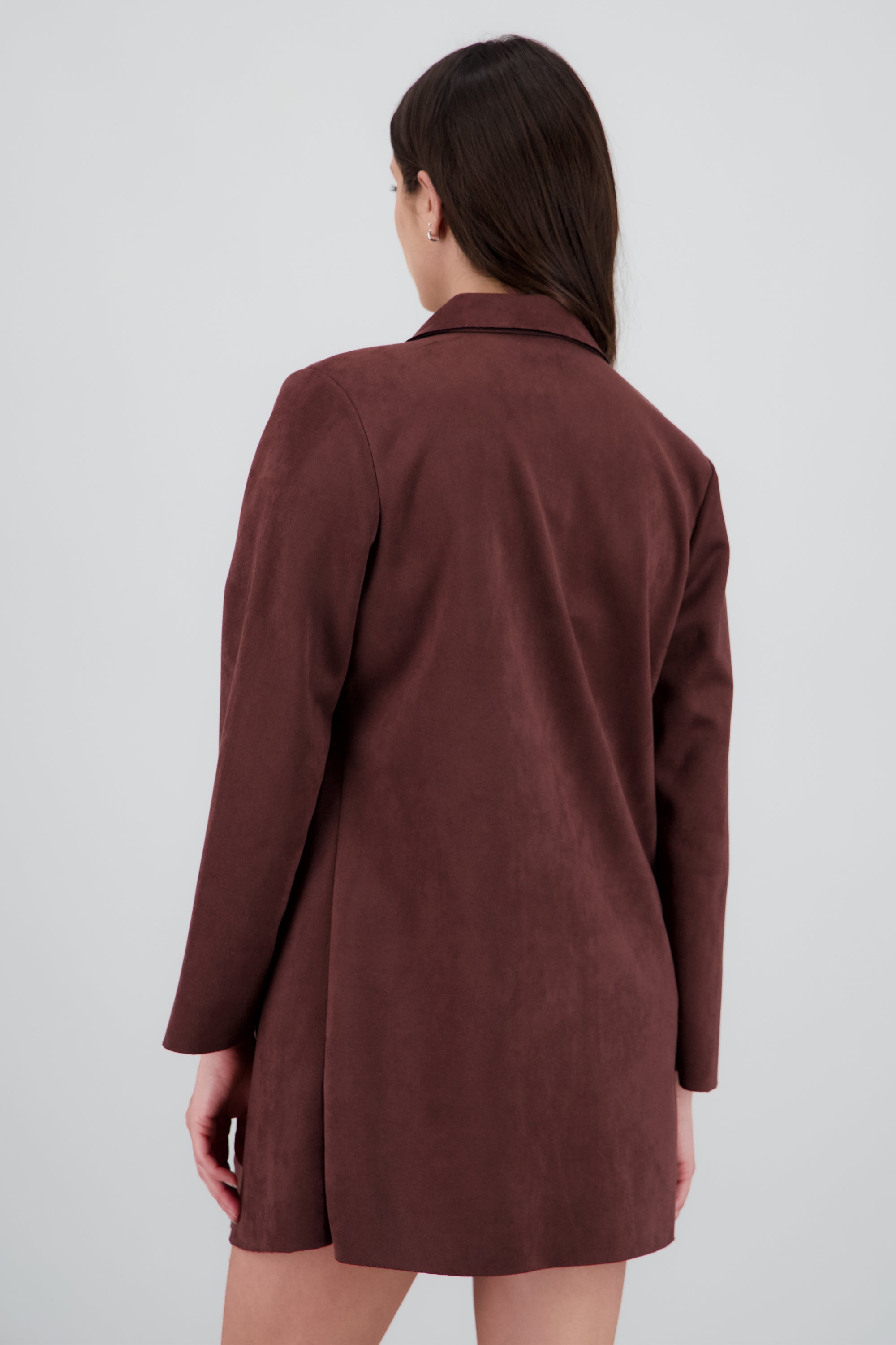 Blazer largo suede CAFE