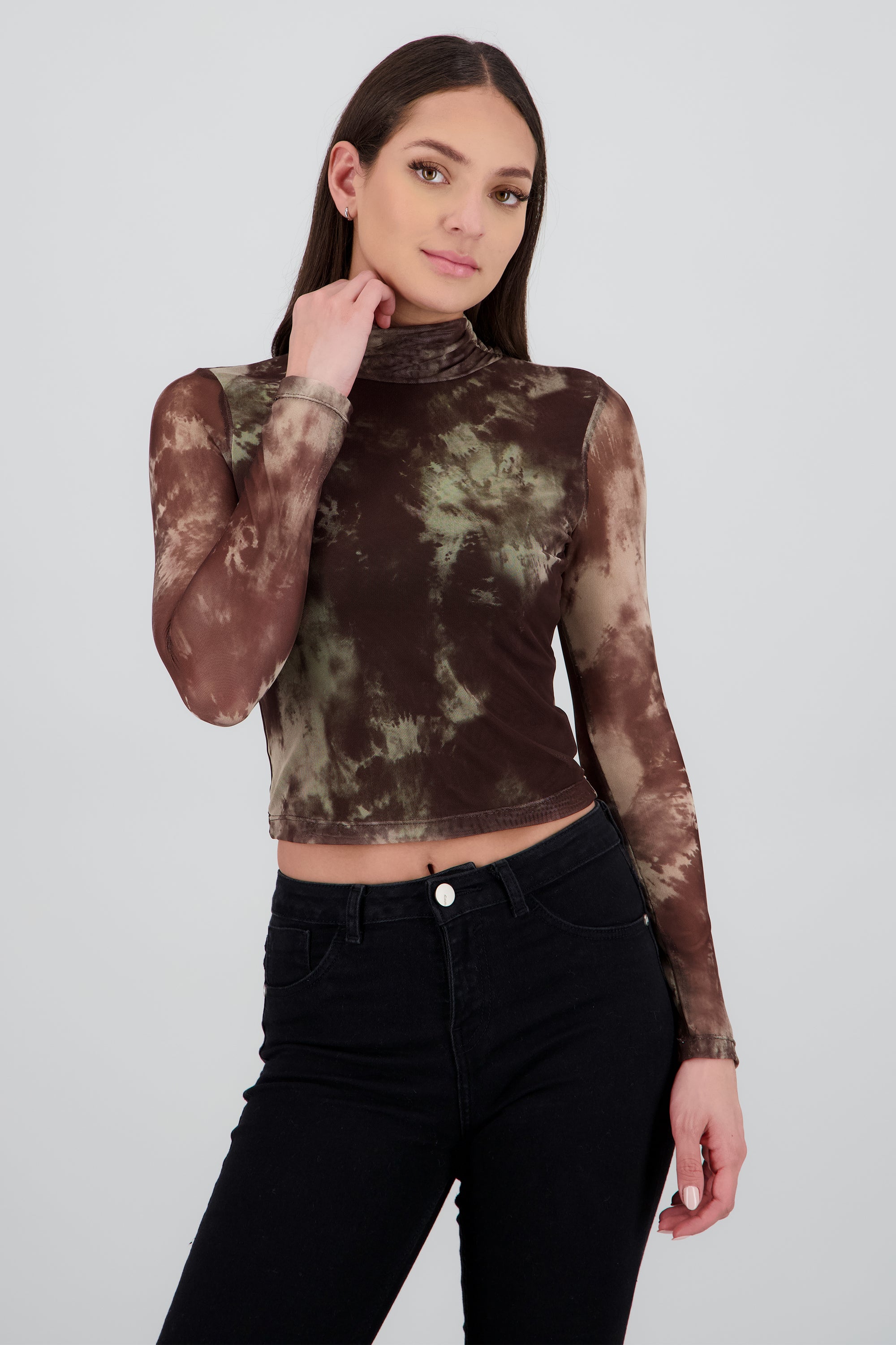 Top mesh tie dye CAFE COMBO