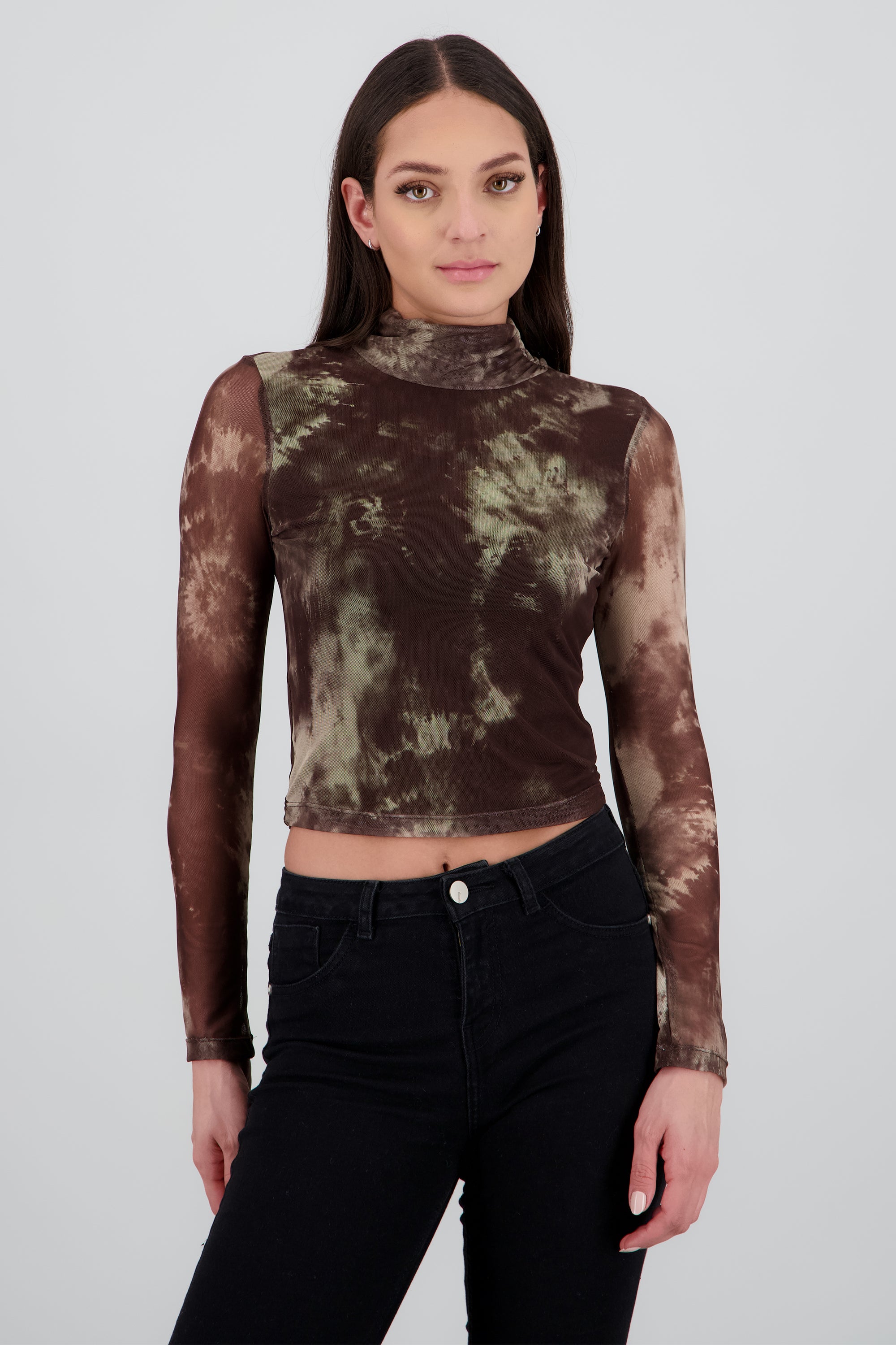 Top mesh tie dye CAFE COMBO