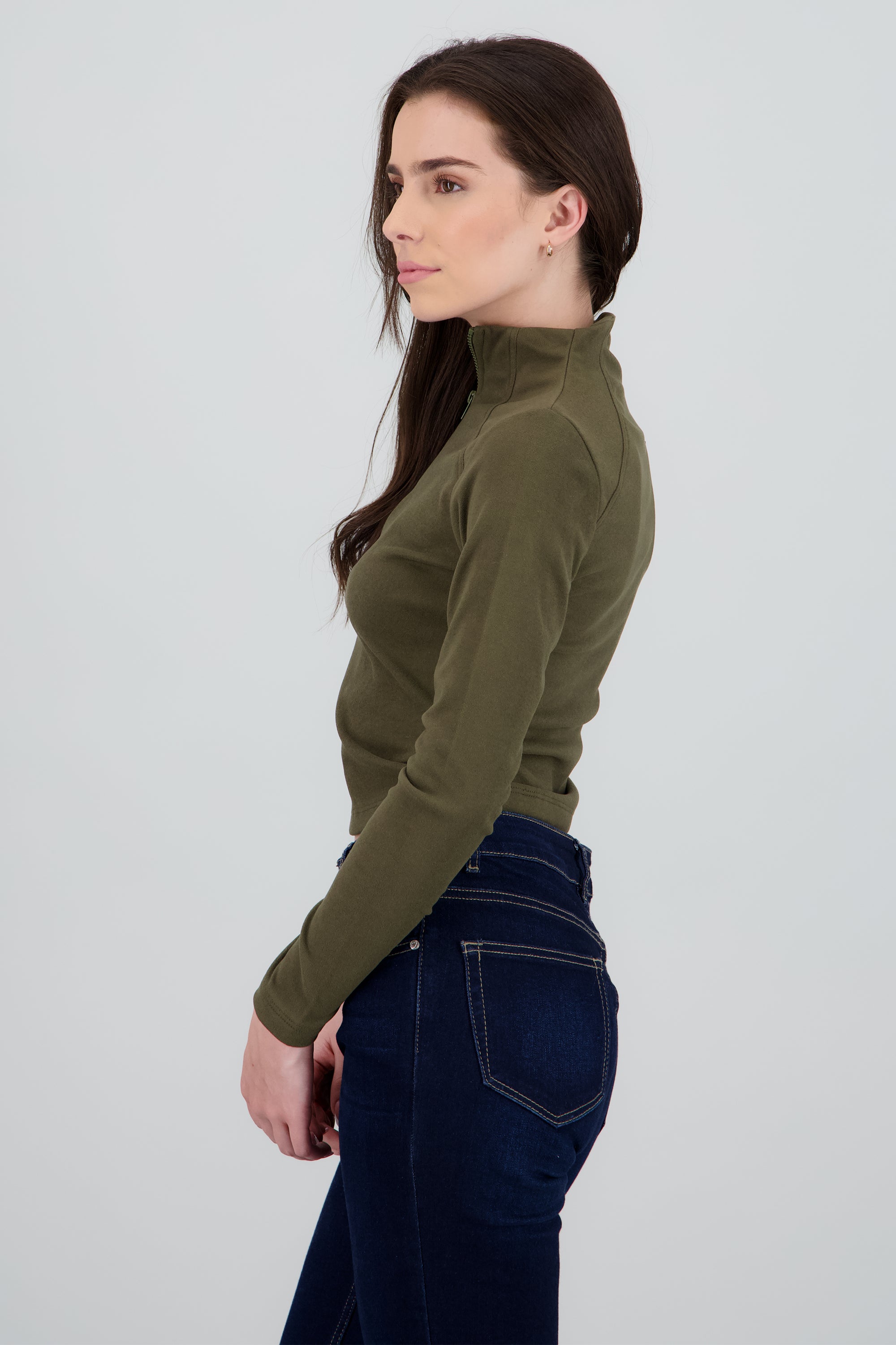 Sudadera detalle cierre OLIVO
