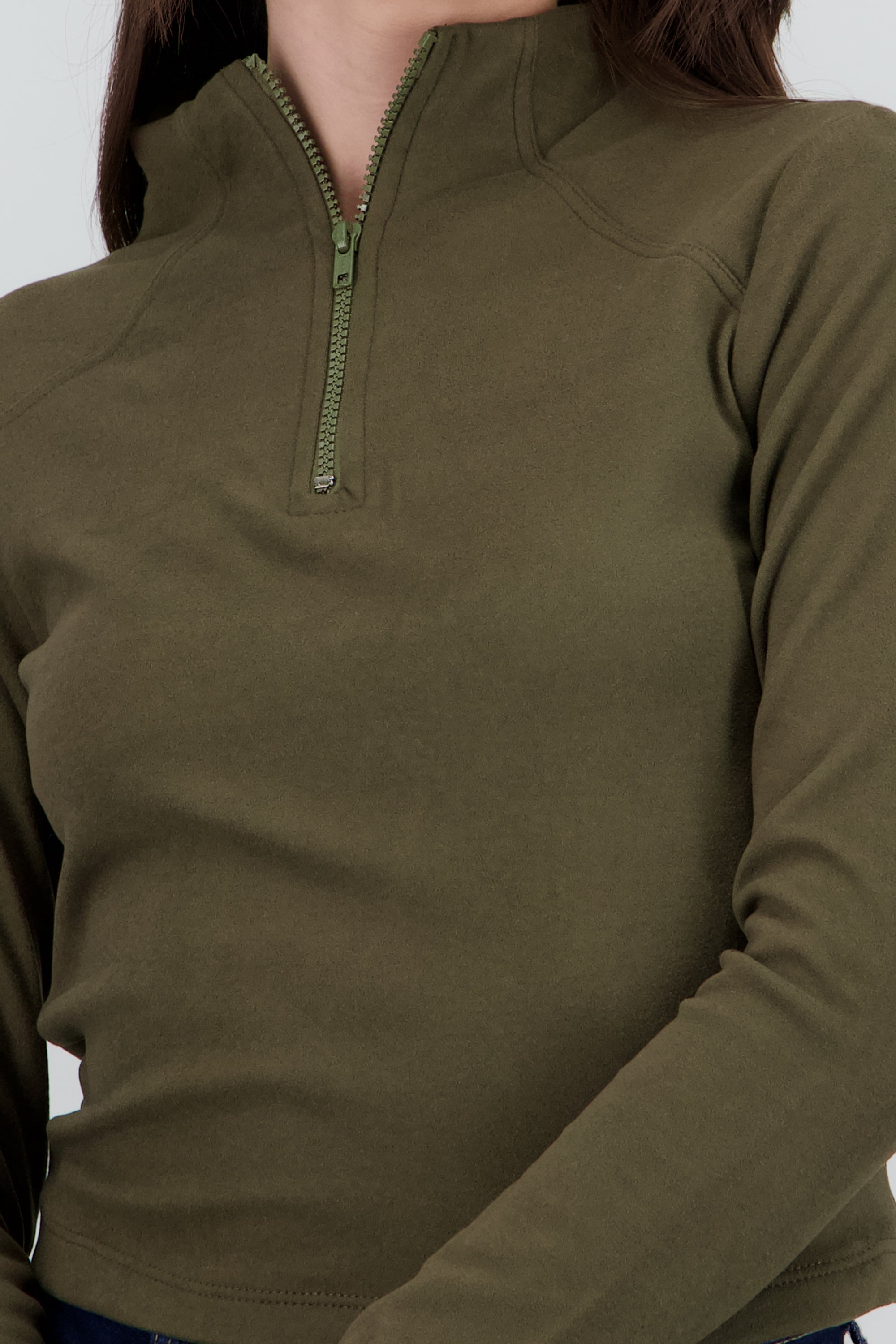 Sudadera detalle cierre OLIVO