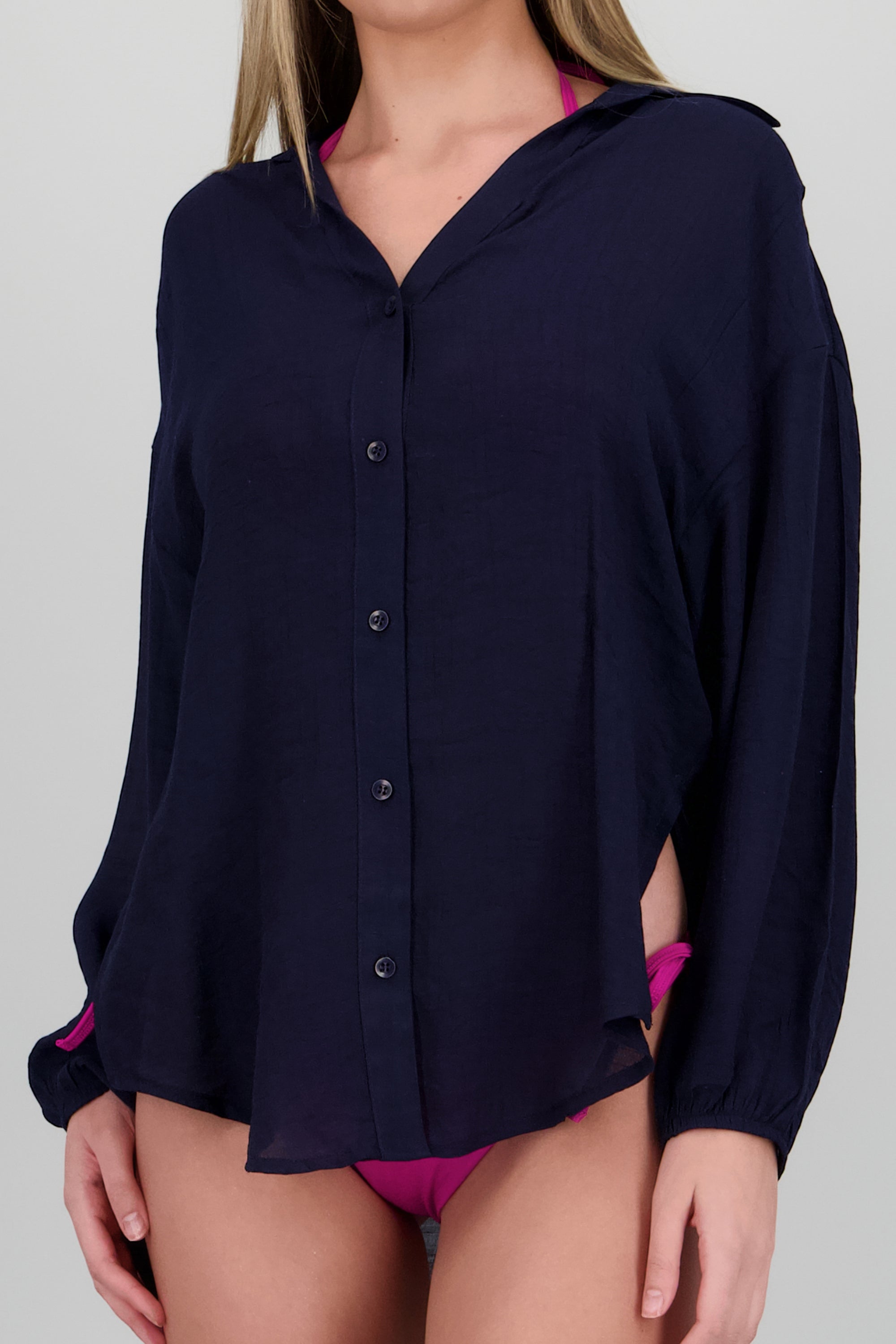 Camisa over ligera manga larga MARINO