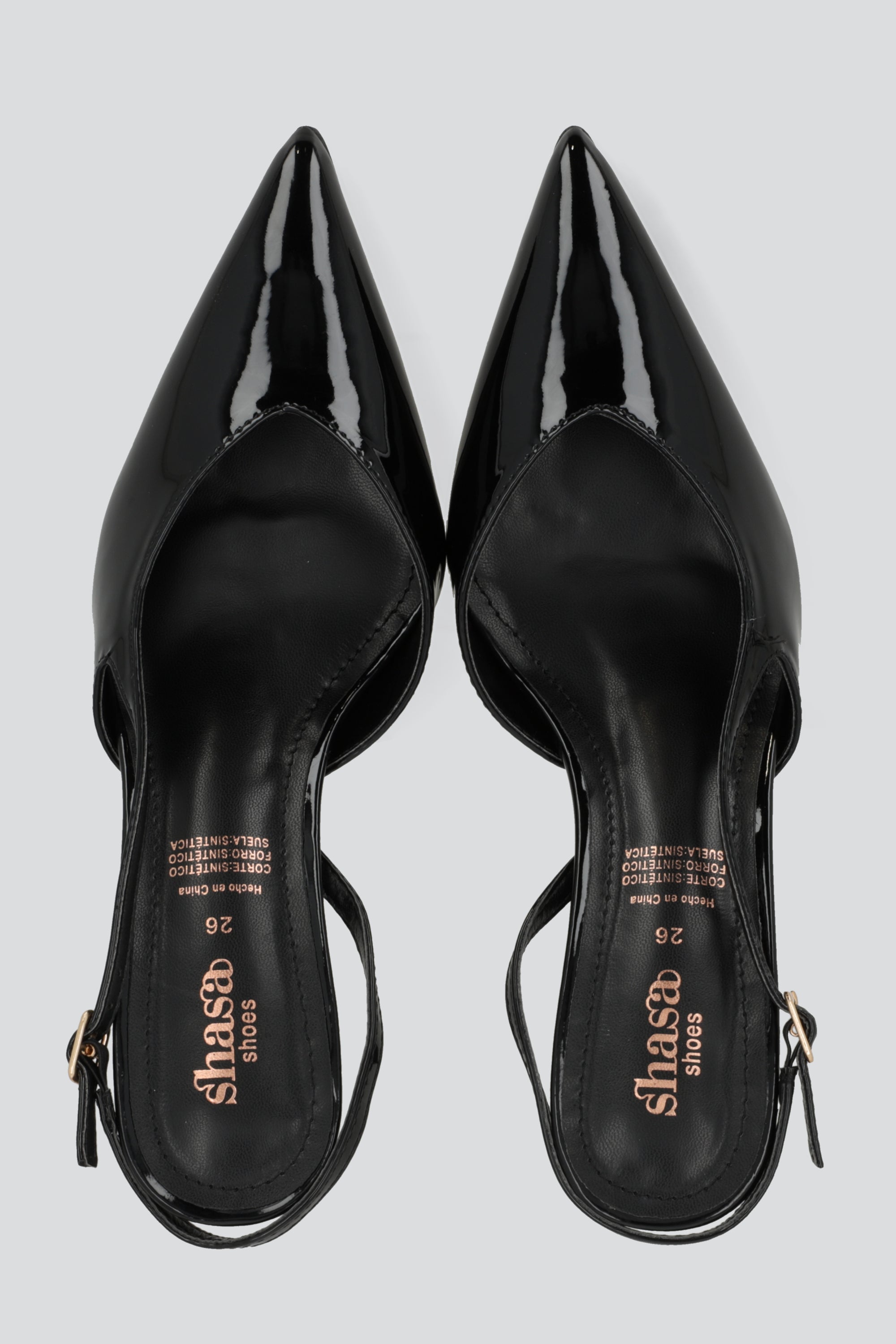 Tacon pointy sencillo bajo NEGRO