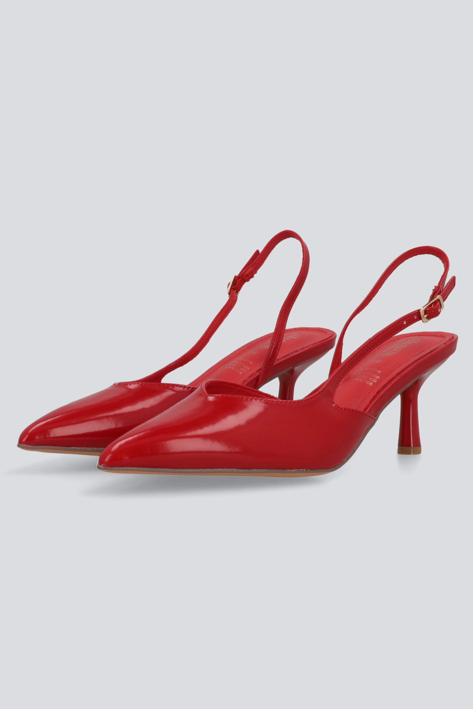 Tacon pointy sencillo bajo ROJO
