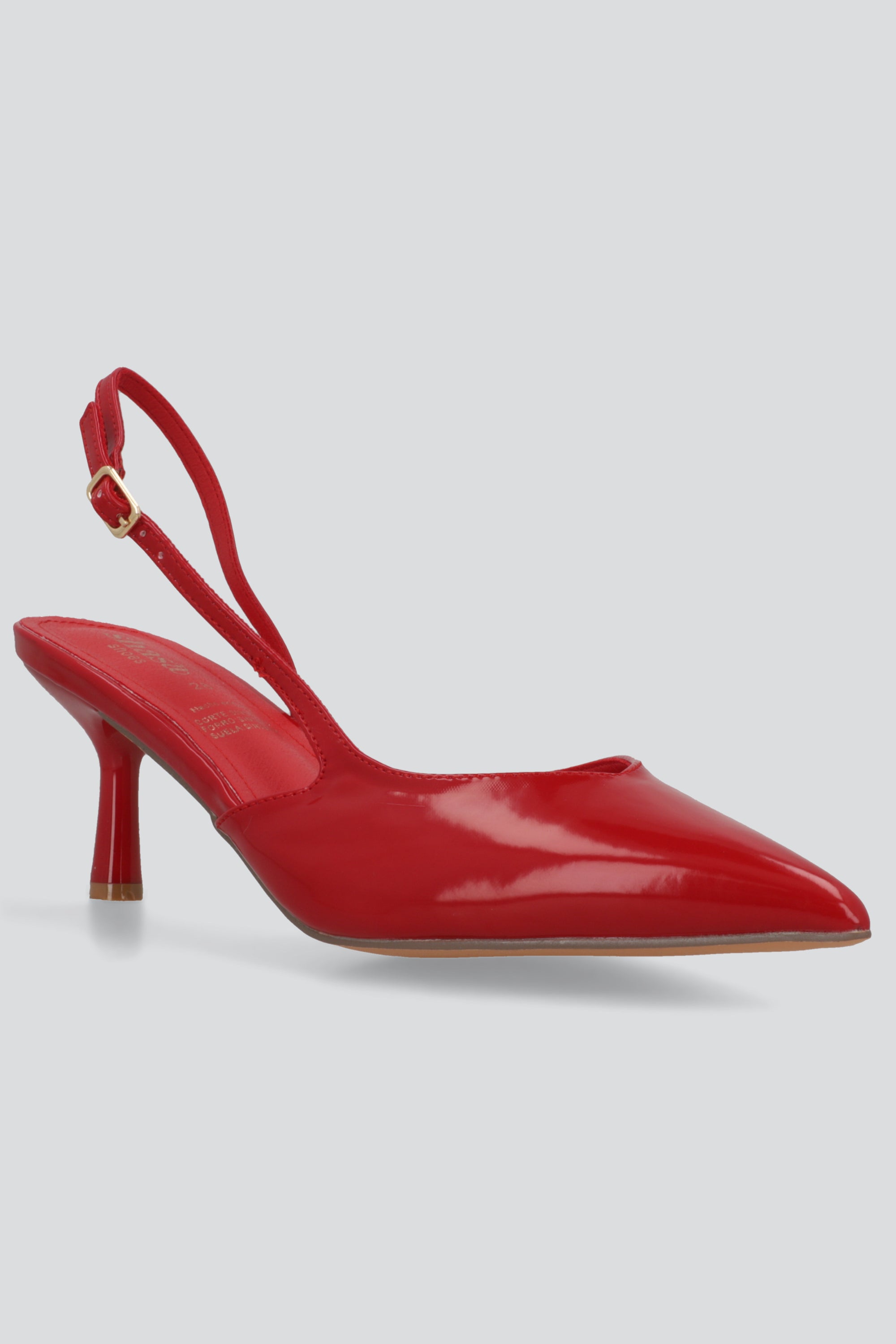 Tacon pointy sencillo bajo ROJO