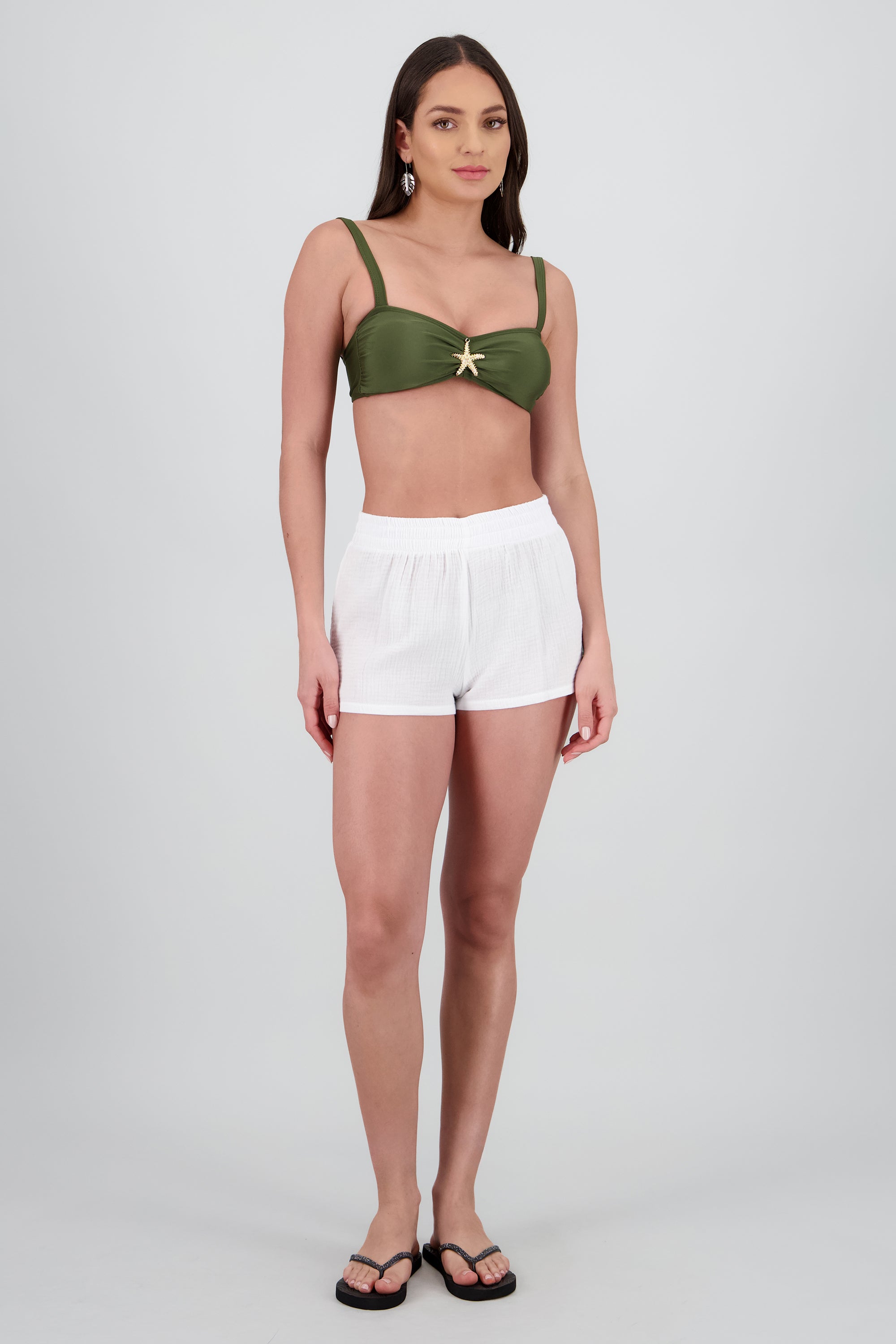 Short ligero textura BLANCO